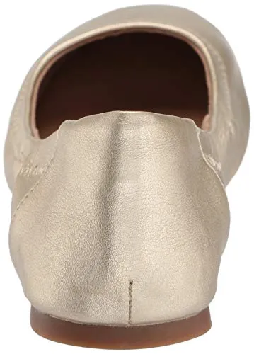 Amazon Essentials Women's Belice Ballet Flat, Gold, 6.5 B US