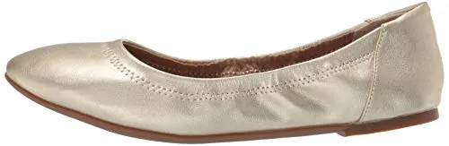 Amazon Essentials Women's Belice Ballet Flat, Gold, 6.5 B US