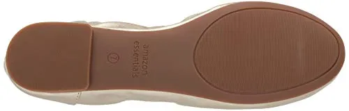 Amazon Essentials Women's Belice Ballet Flat, Gold, 6.5 B US