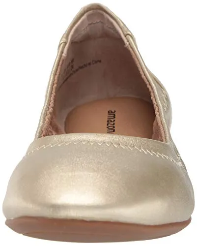 Amazon Essentials Women's Belice Ballet Flat, Gold, 6.5 B US