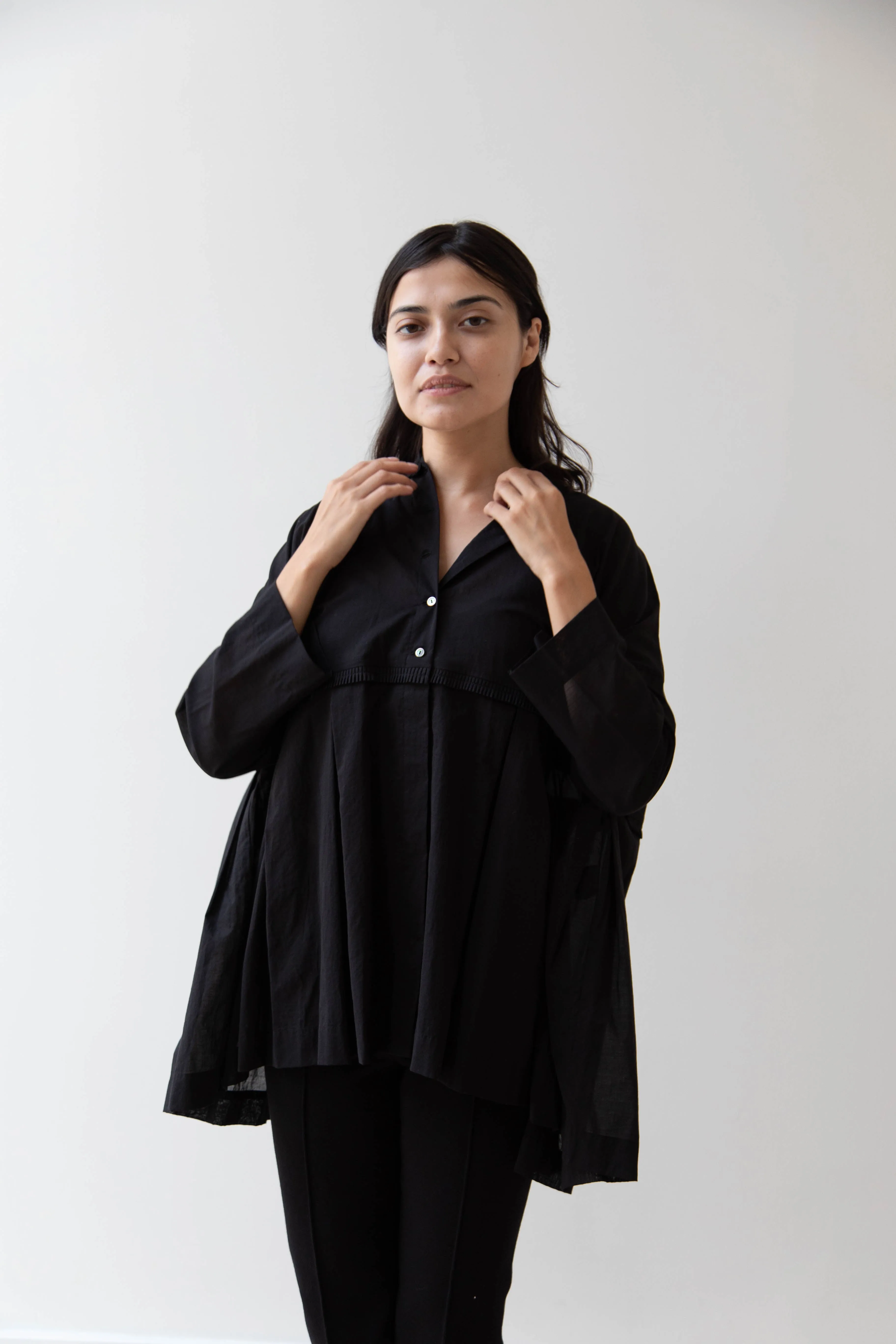 Arts & Science | Tuck Braid Blouse in Black