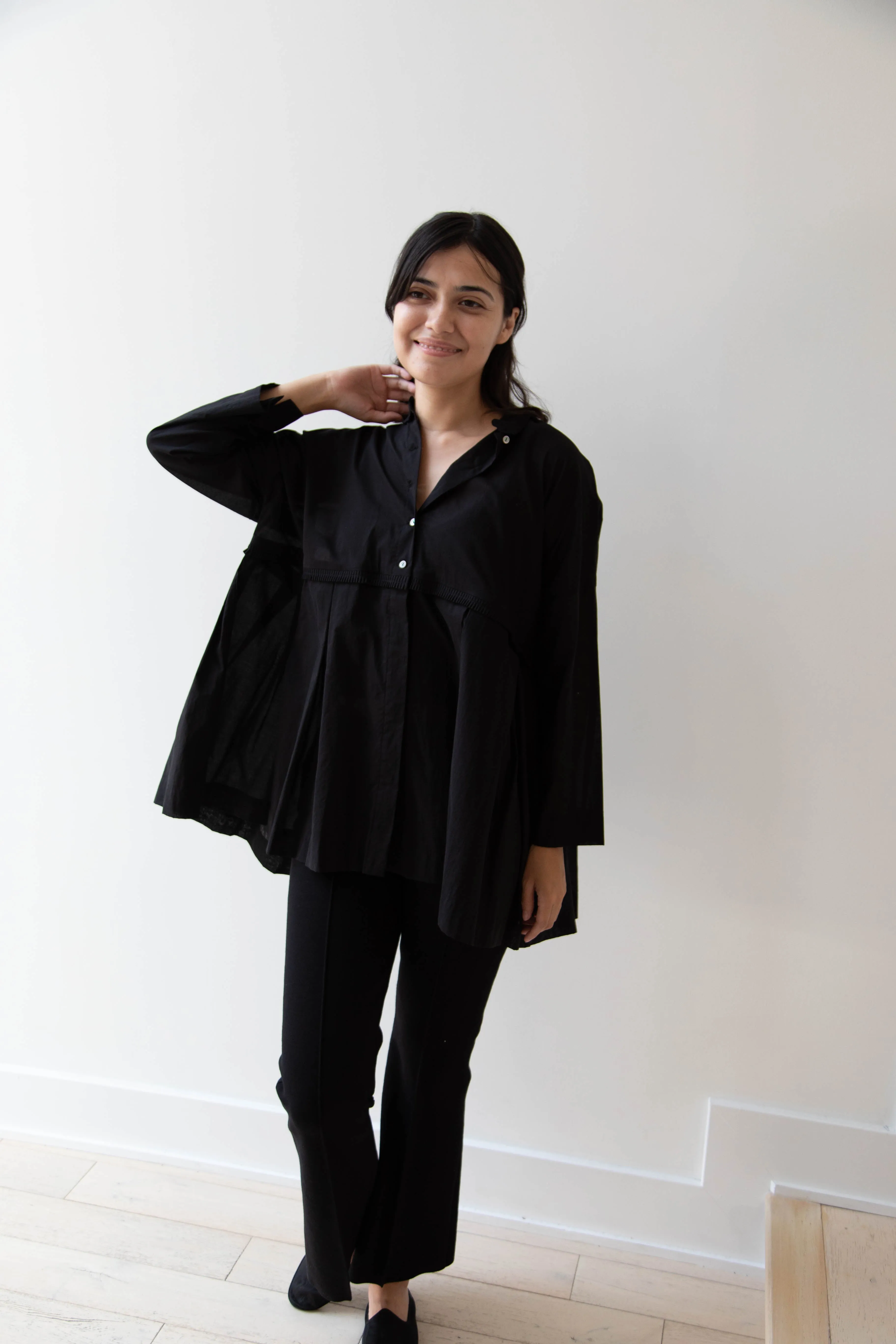 Arts & Science | Tuck Braid Blouse in Black