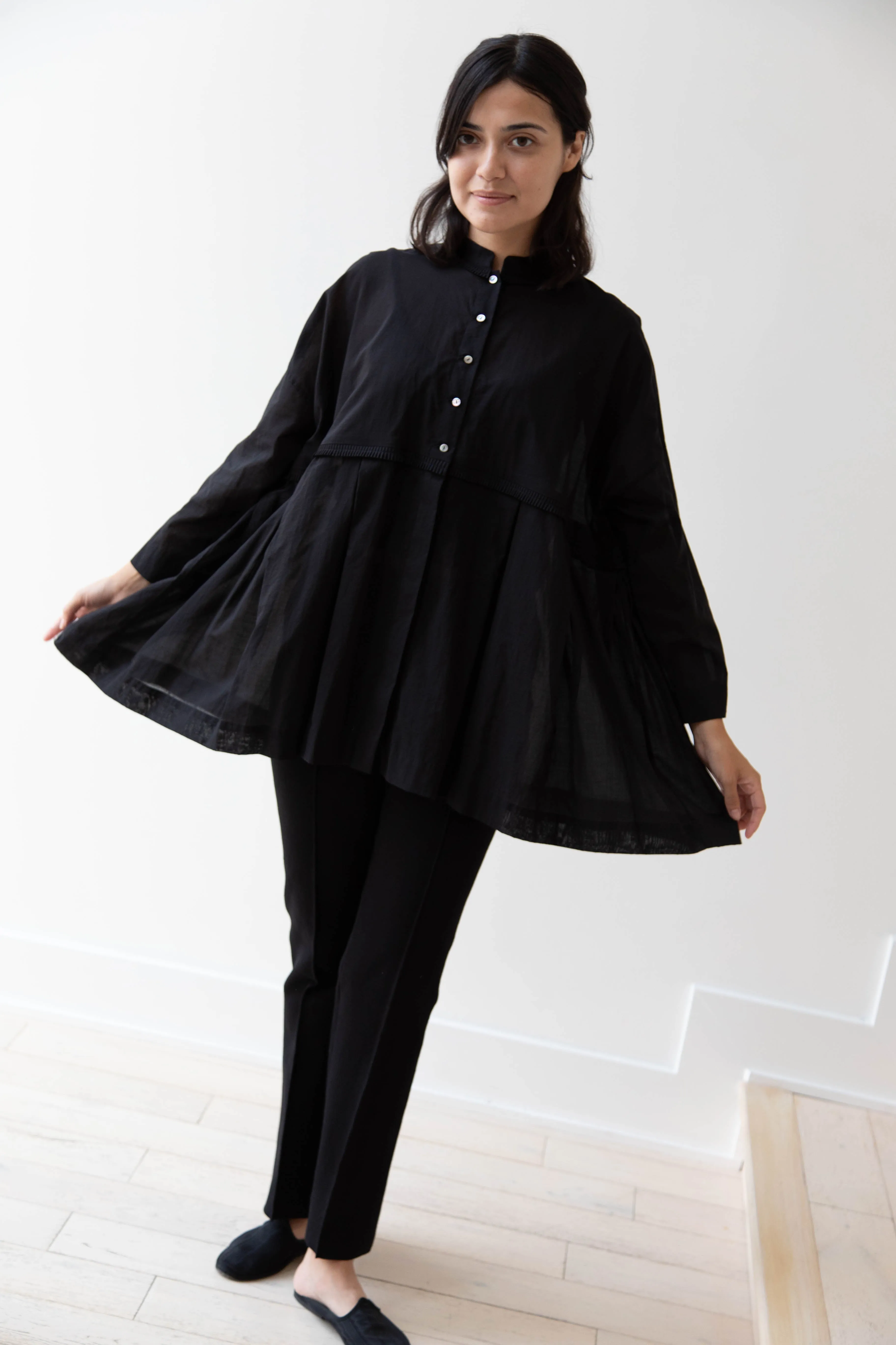 Arts & Science | Tuck Braid Blouse in Black