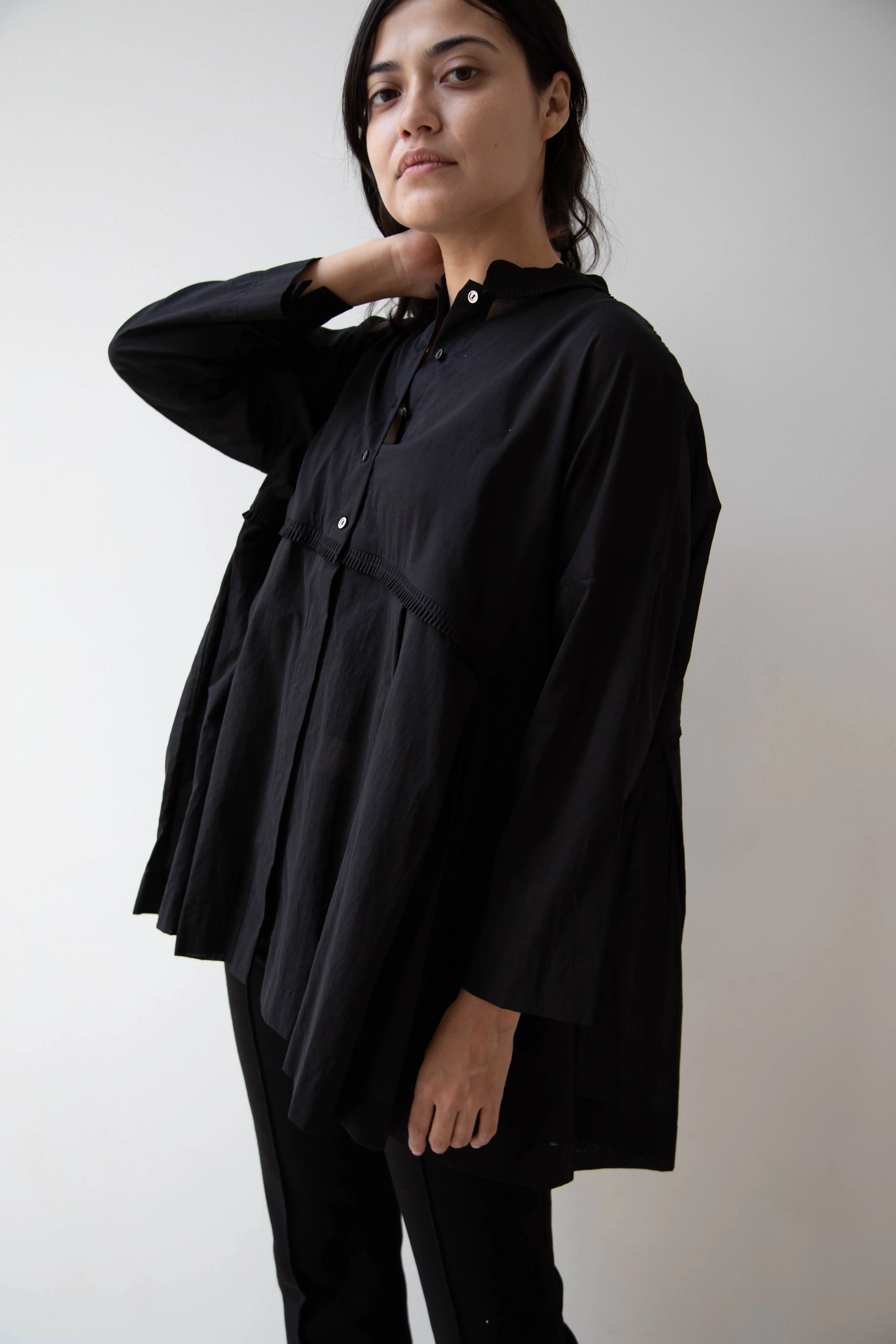 Arts & Science | Tuck Braid Blouse in Black