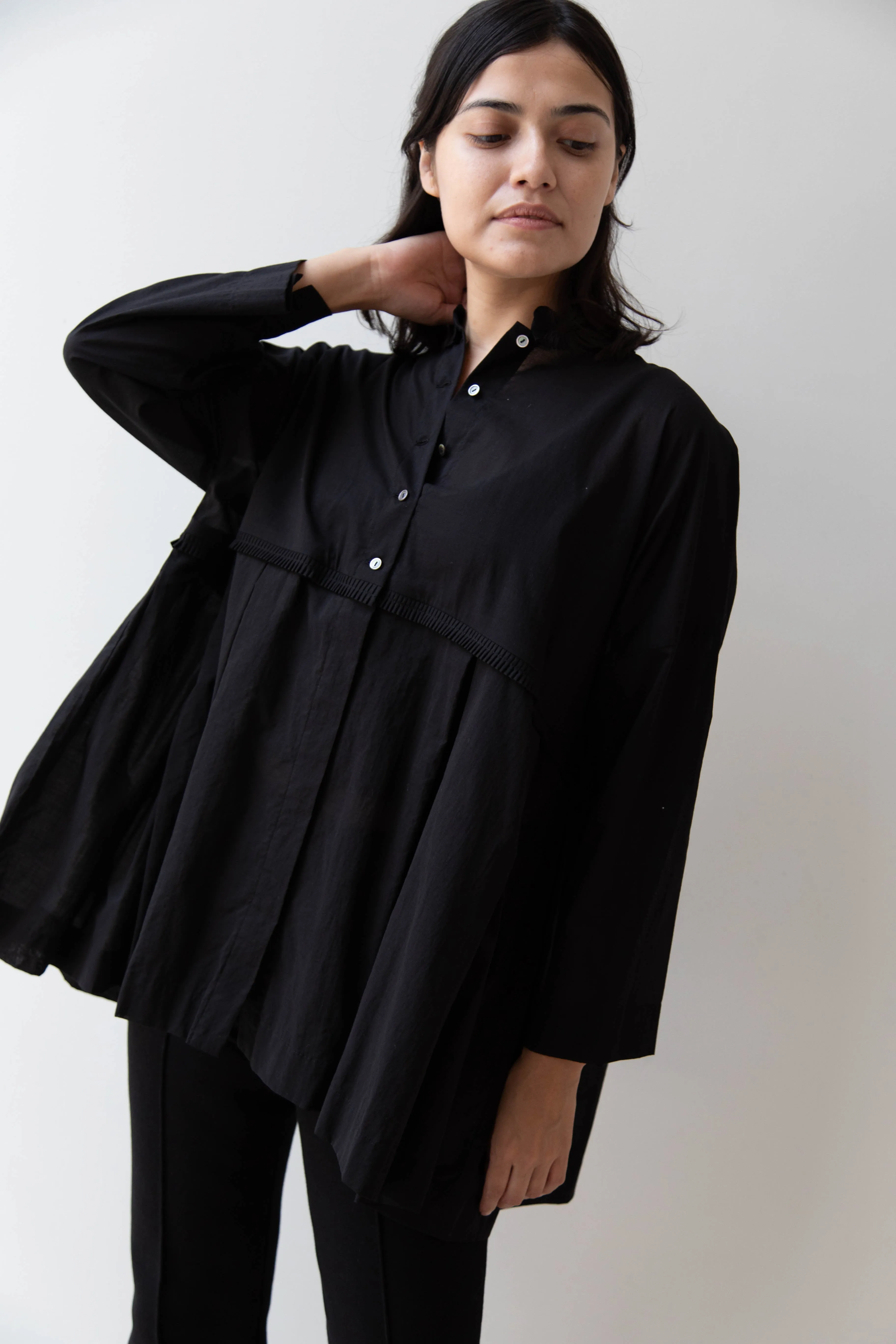 Arts & Science | Tuck Braid Blouse in Black