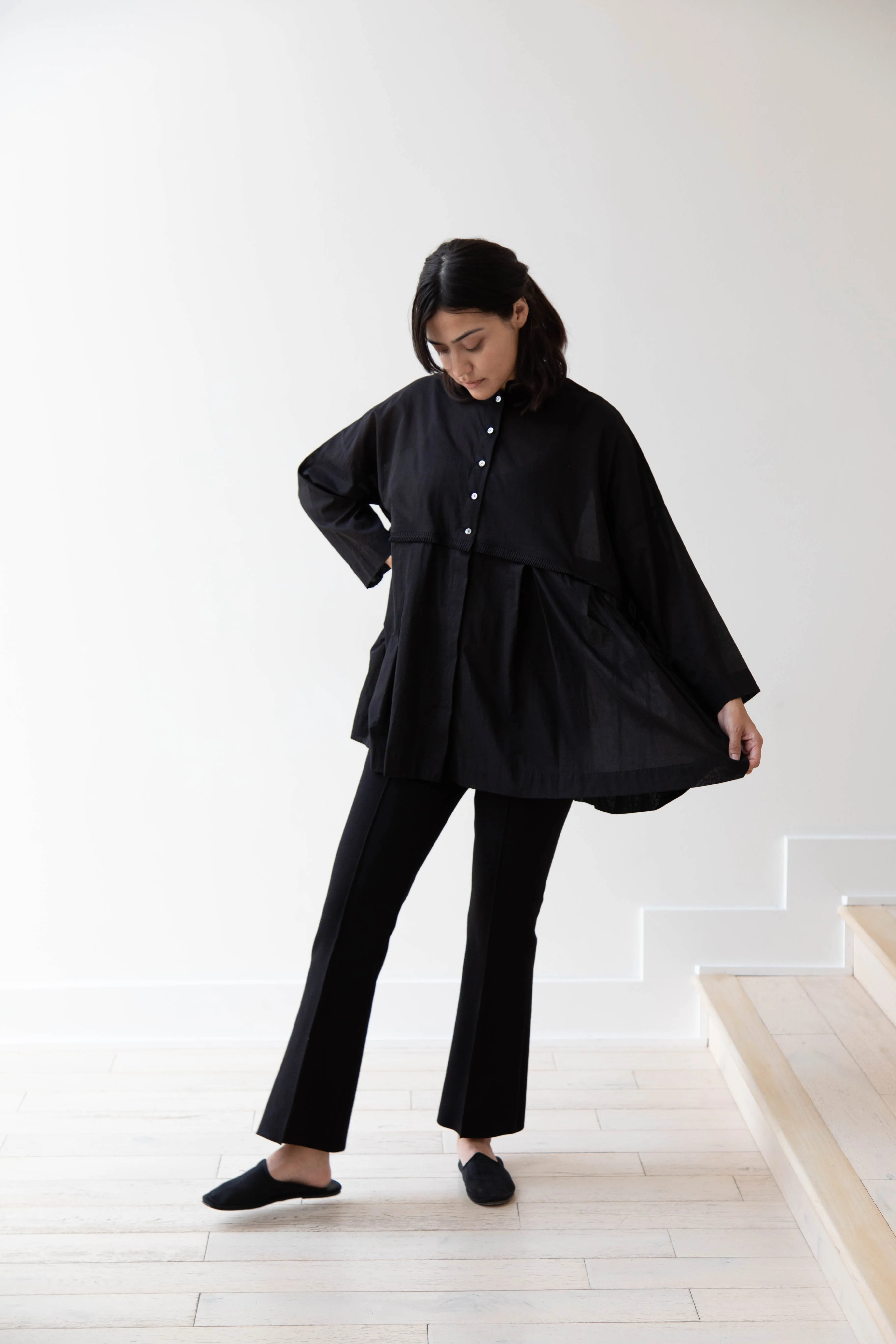 Arts & Science | Tuck Braid Blouse in Black