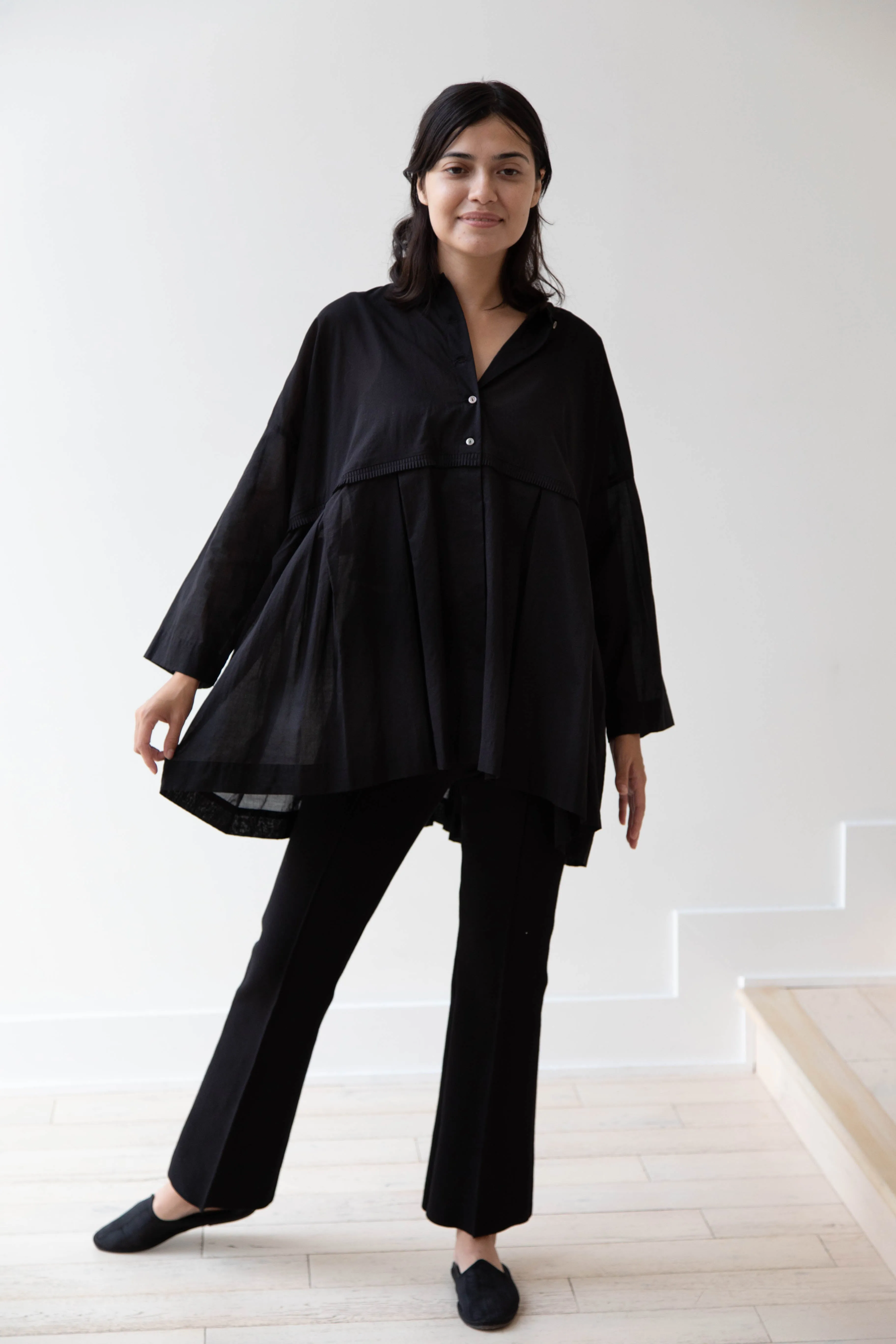 Arts & Science | Tuck Braid Blouse in Black