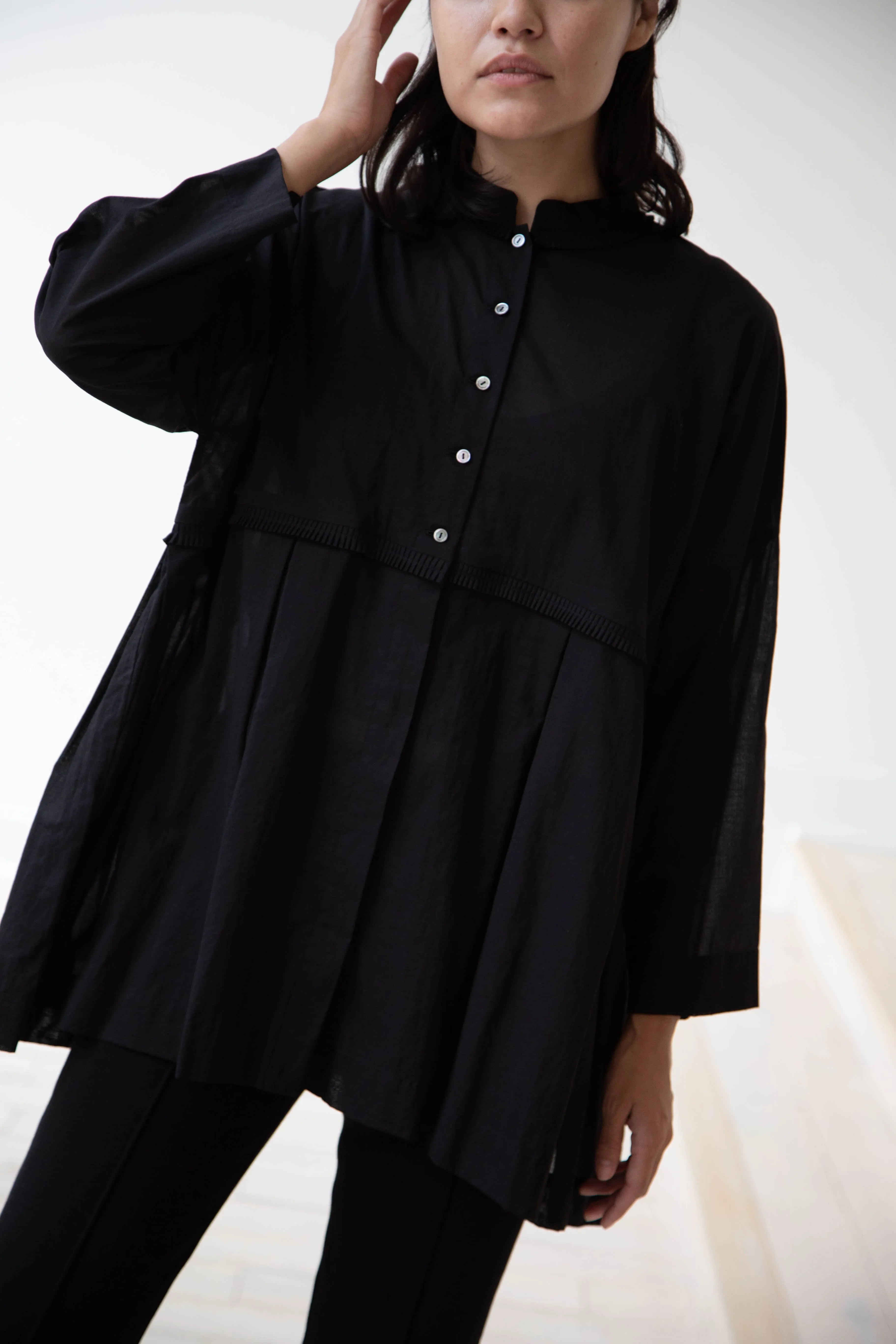 Arts & Science | Tuck Braid Blouse in Black