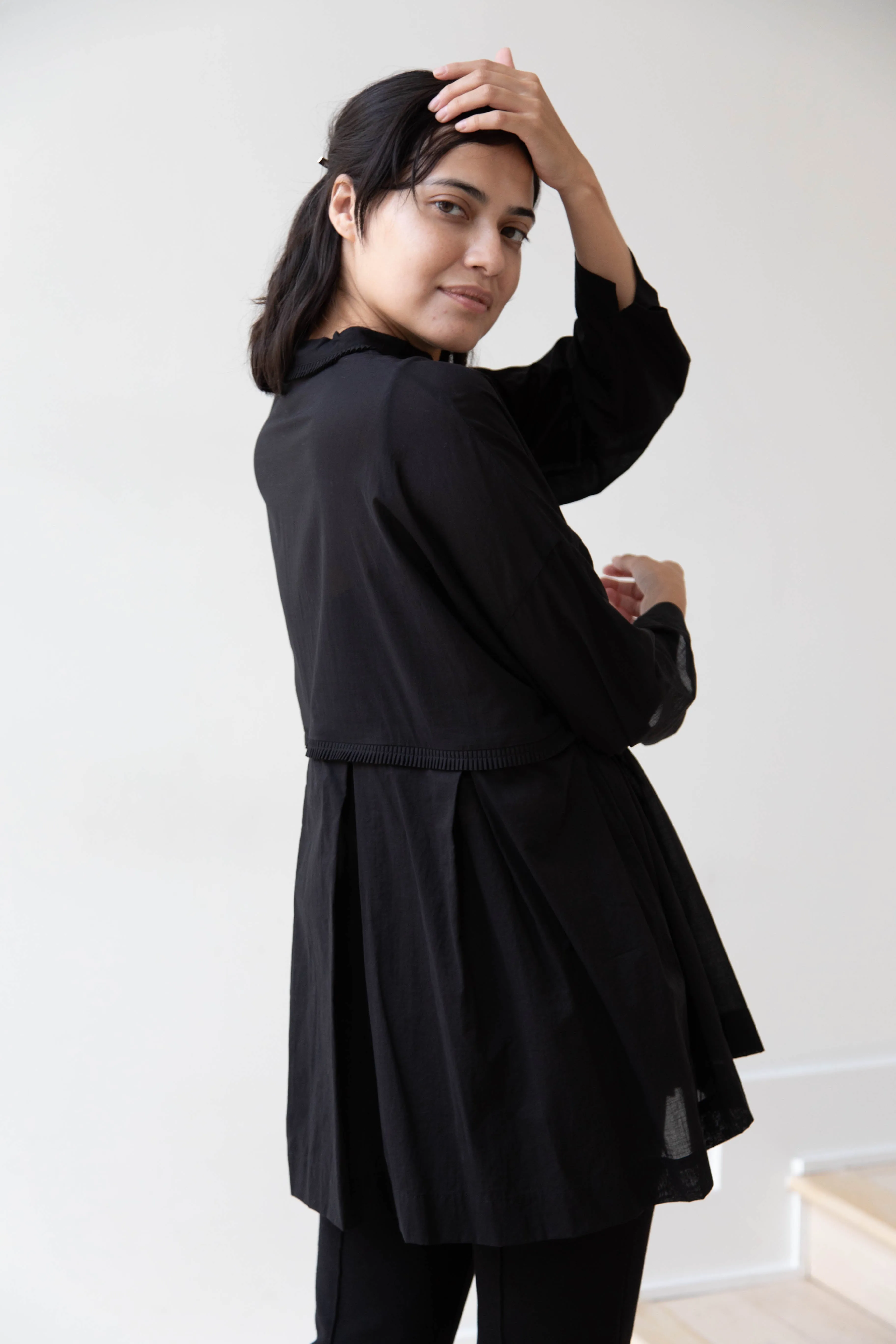Arts & Science | Tuck Braid Blouse in Black