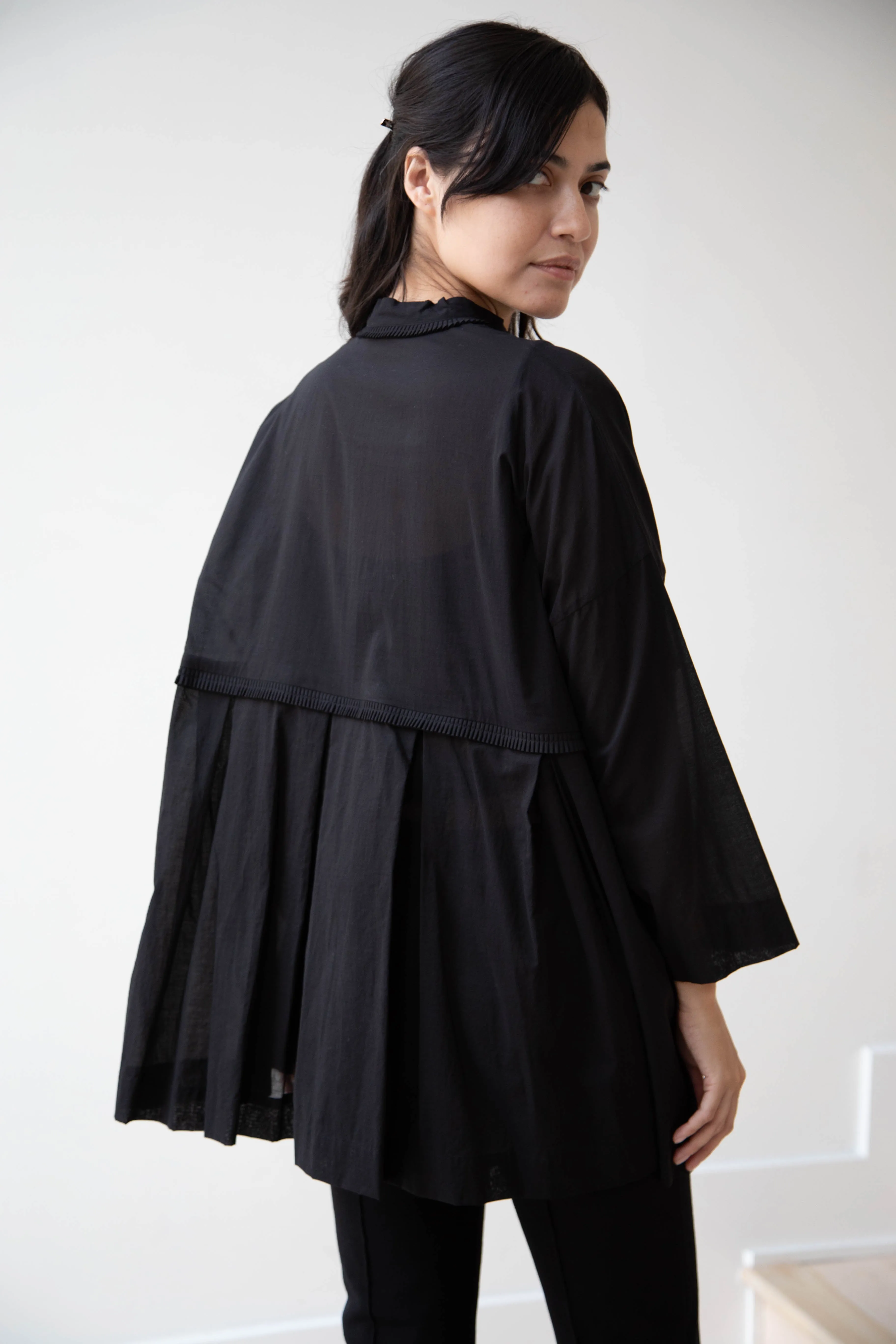 Arts & Science | Tuck Braid Blouse in Black