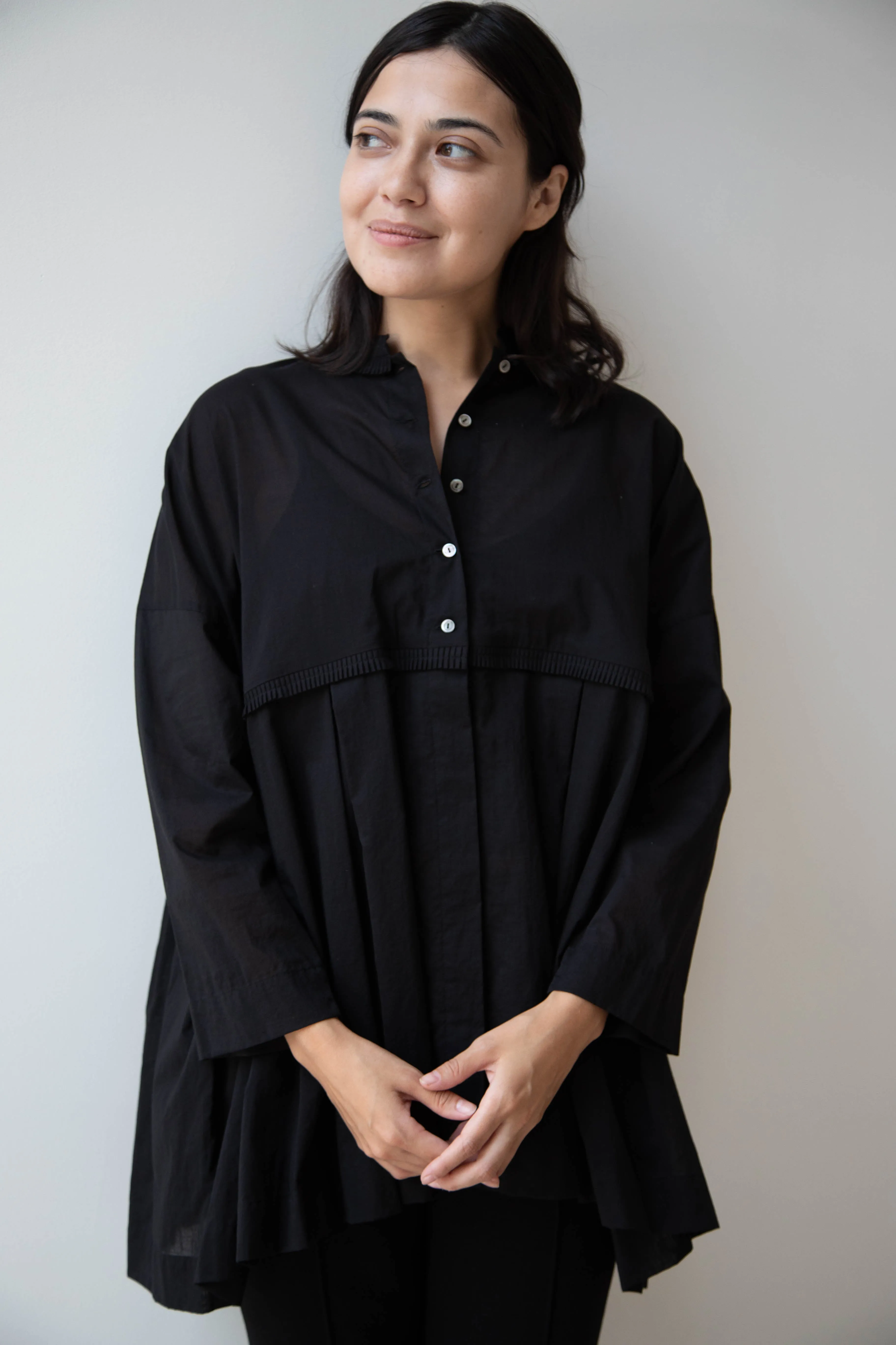 Arts & Science | Tuck Braid Blouse in Black