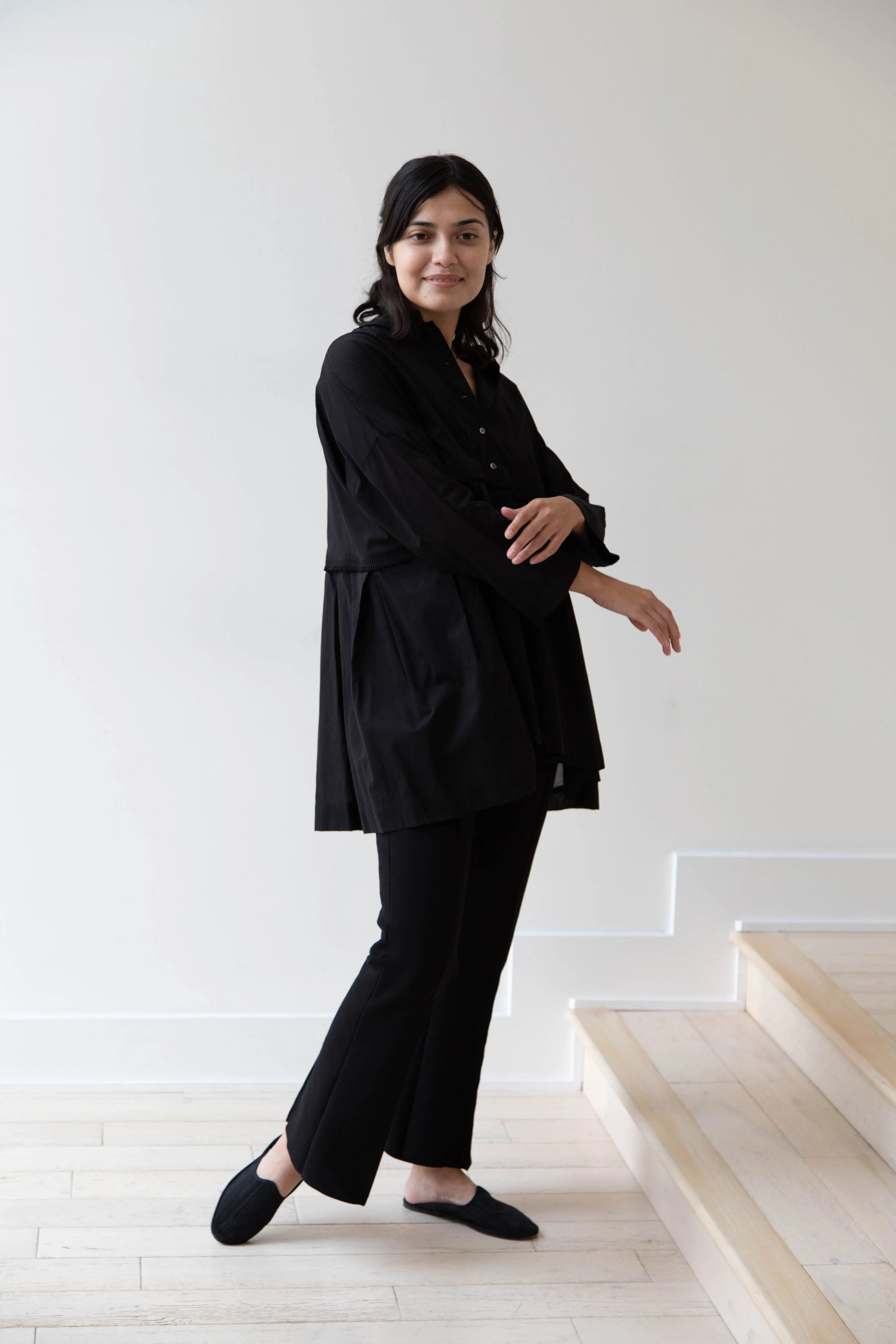Arts & Science | Tuck Braid Blouse in Black