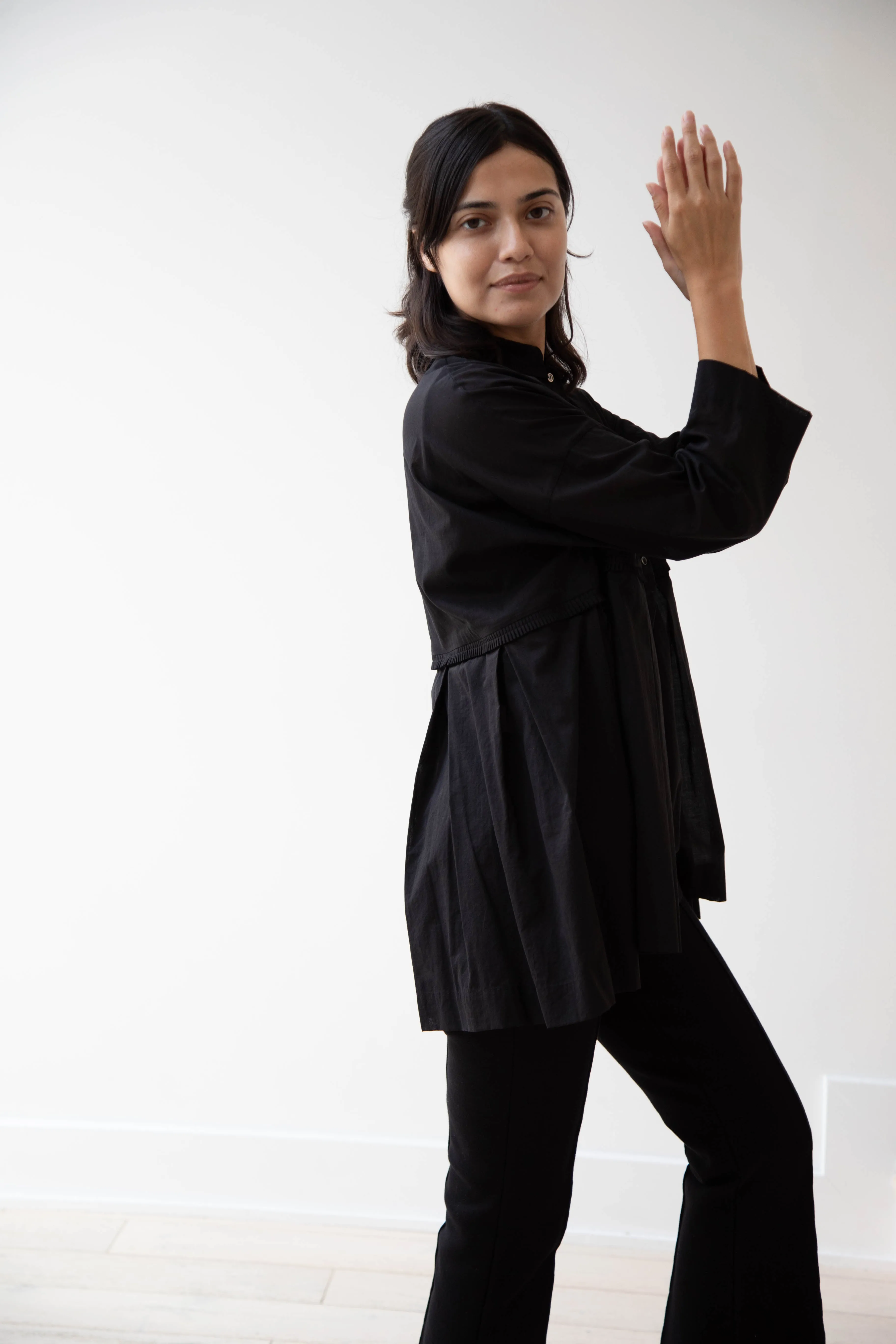 Arts & Science | Tuck Braid Blouse in Black
