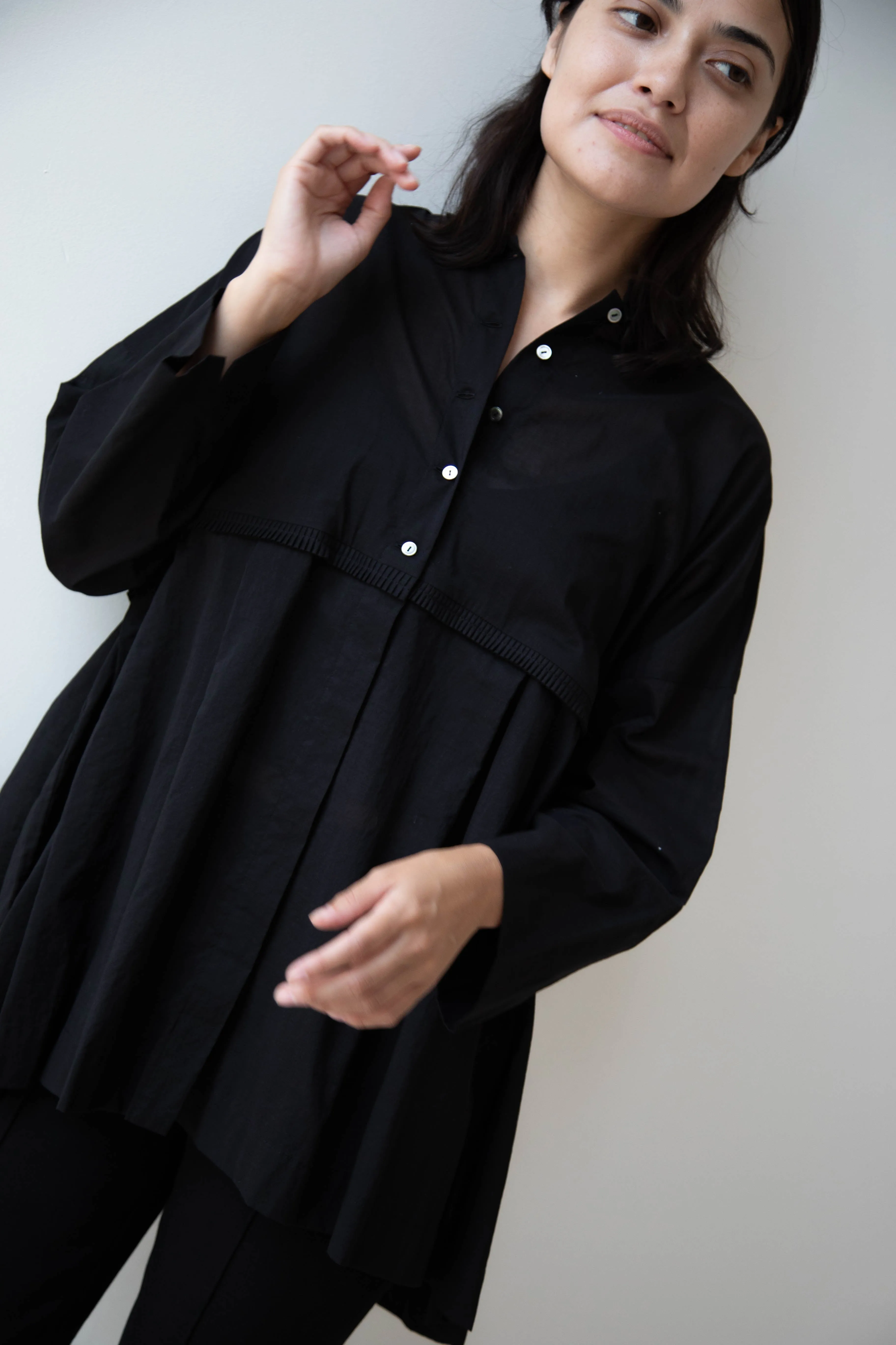 Arts & Science | Tuck Braid Blouse in Black