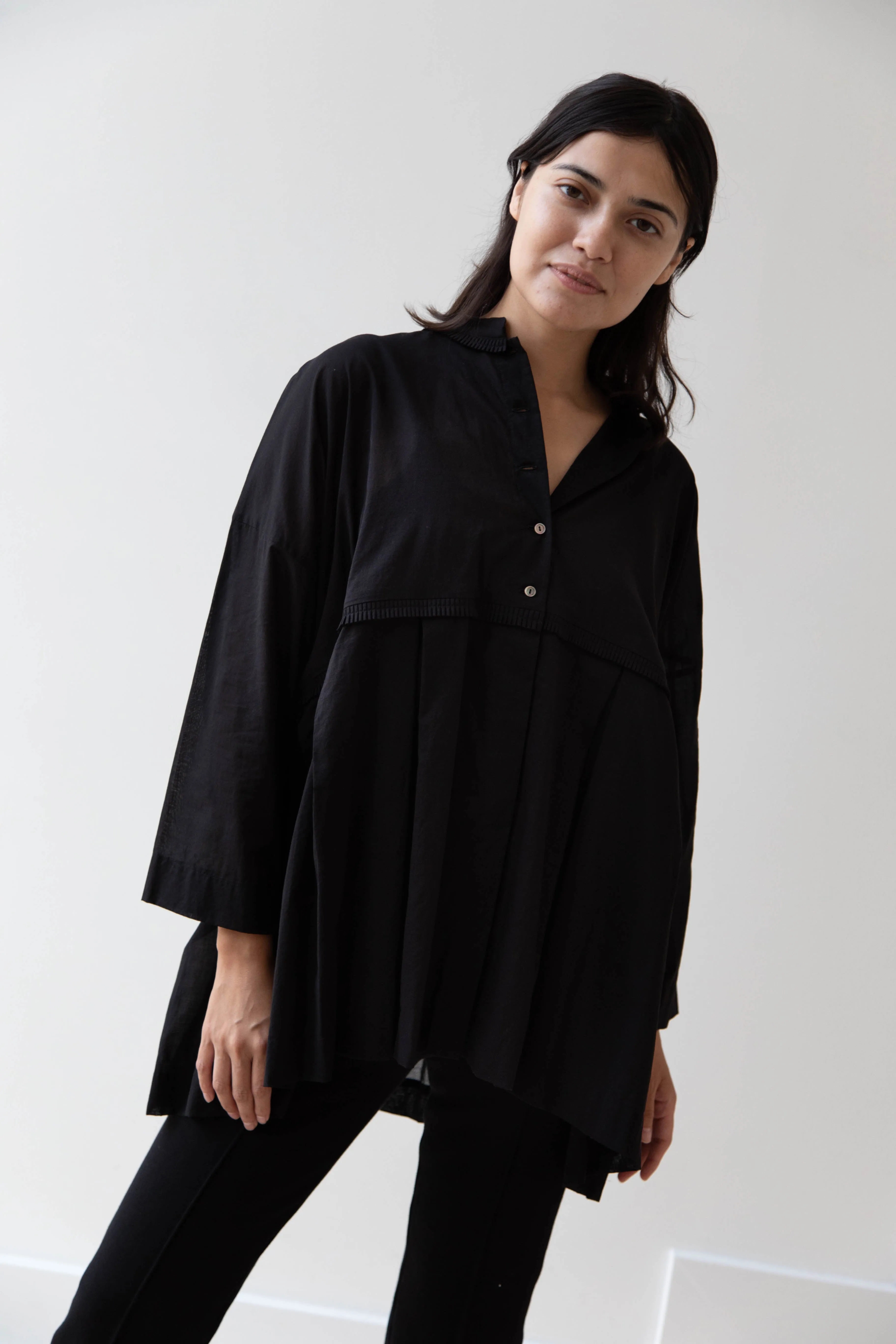 Arts & Science | Tuck Braid Blouse in Black