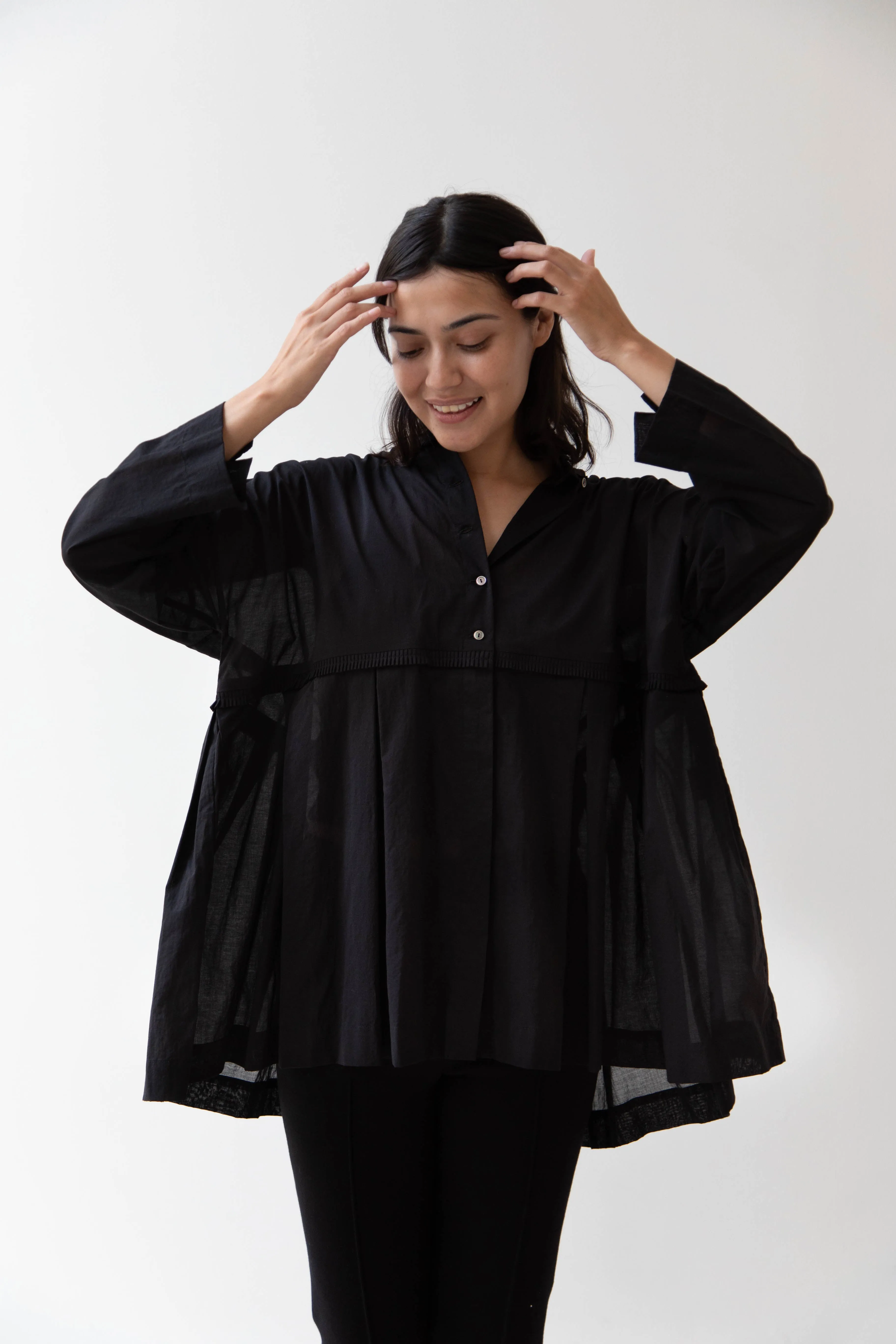 Arts & Science | Tuck Braid Blouse in Black