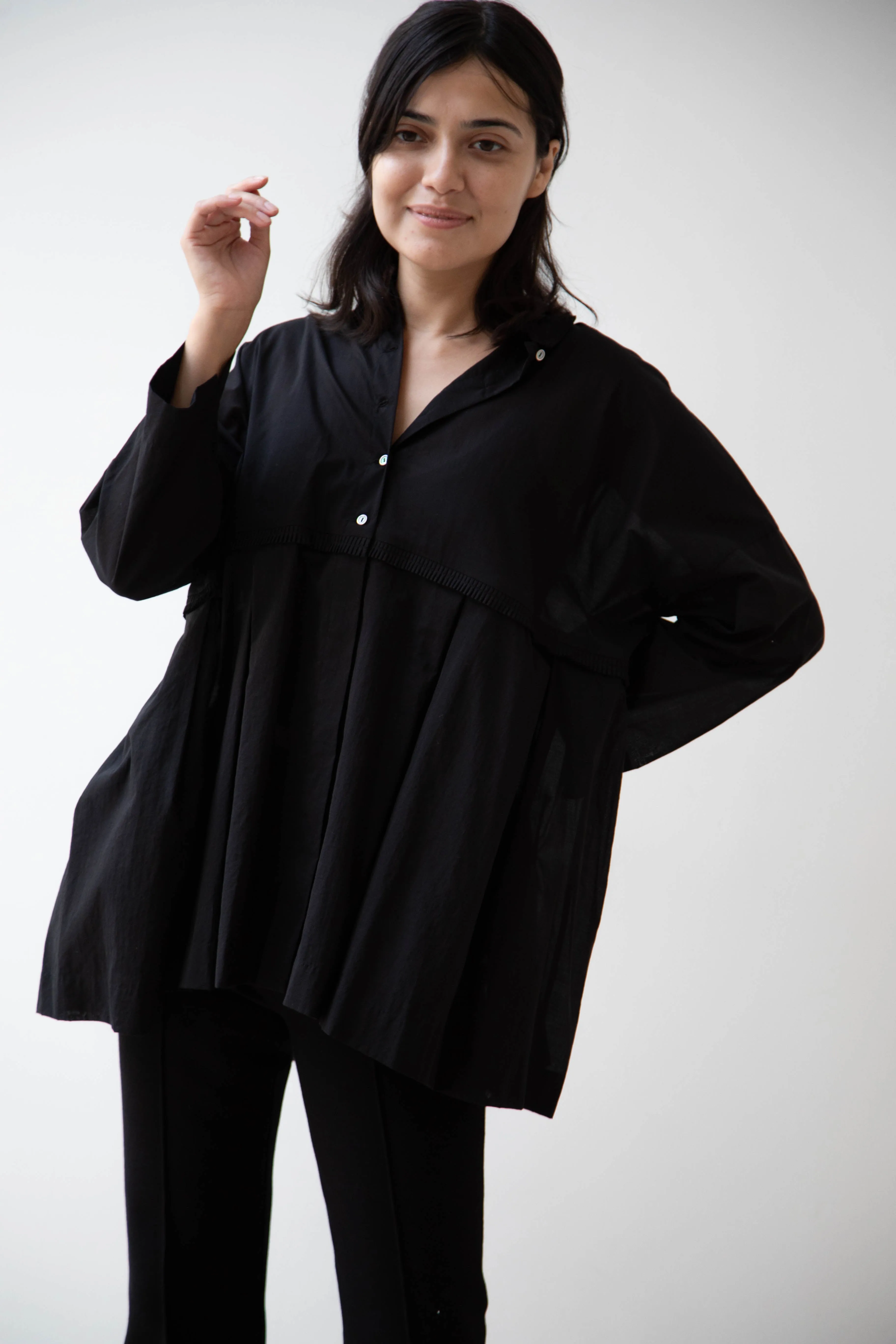 Arts & Science | Tuck Braid Blouse in Black