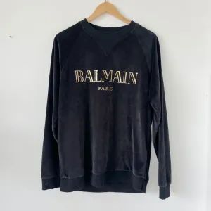 Balmain Velvet Logo Sweatshirt