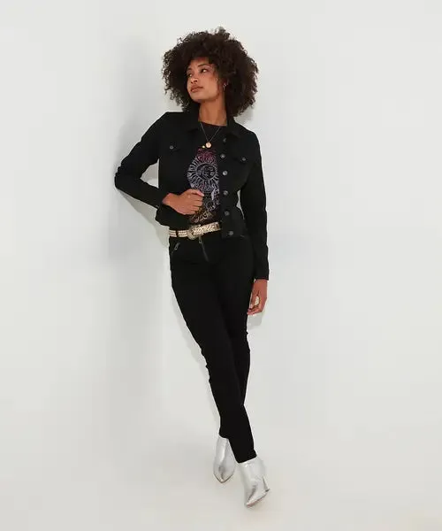 Boutique Denim Jacket -BLACK