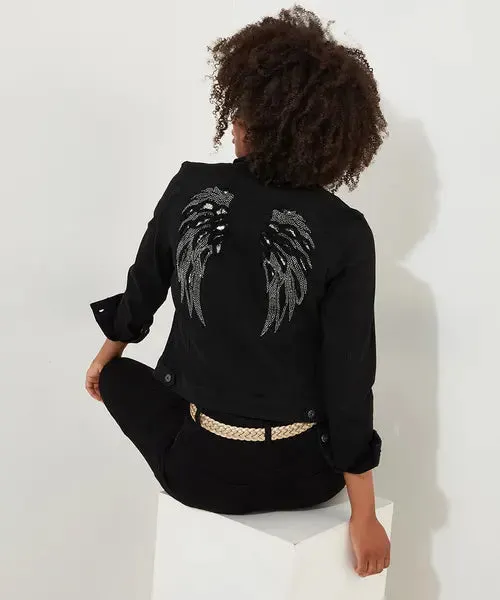 Boutique Denim Jacket -BLACK