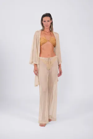 Buzios Shimmer Pants | Golden Beige
