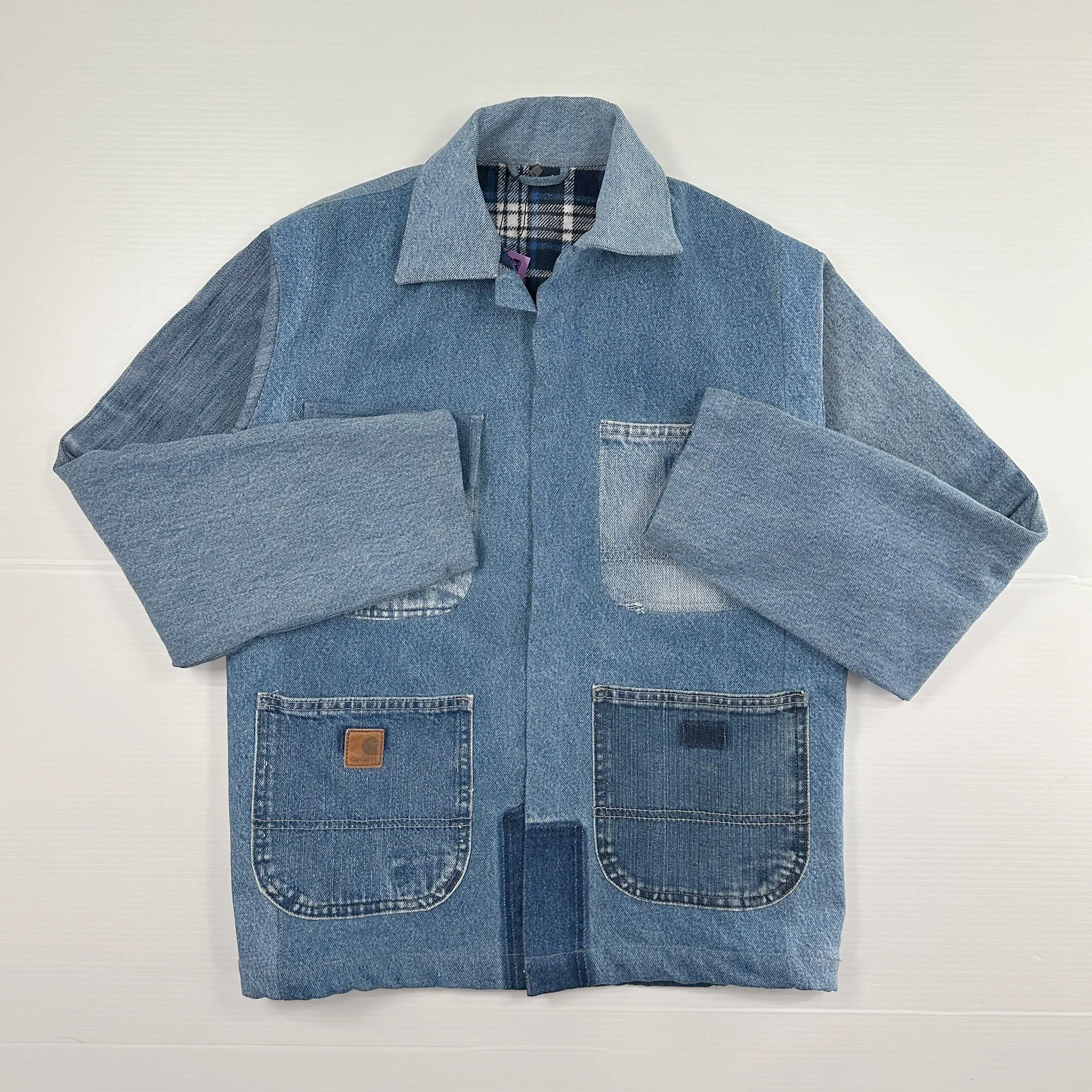 Chore Coat Made From Recycled Carhartt Work Jeans - S/M