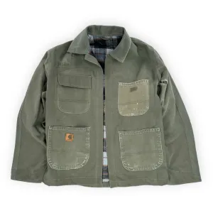 Chore Coat Made From Upcycled Work Jeans - Medium