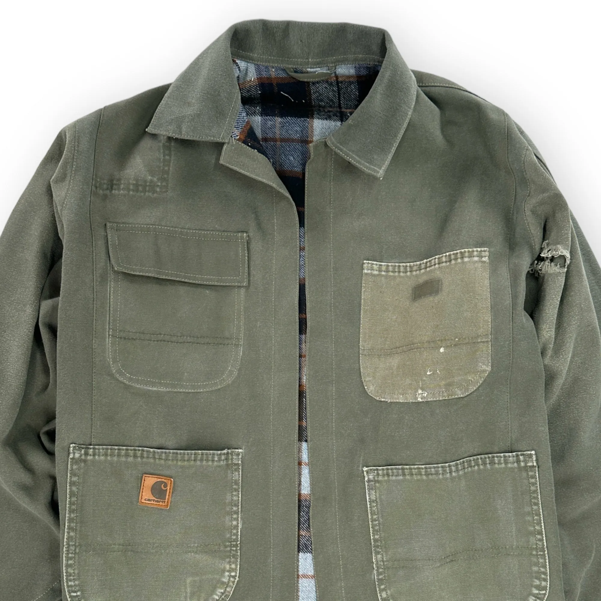 Chore Coat Made From Upcycled Work Jeans - Medium