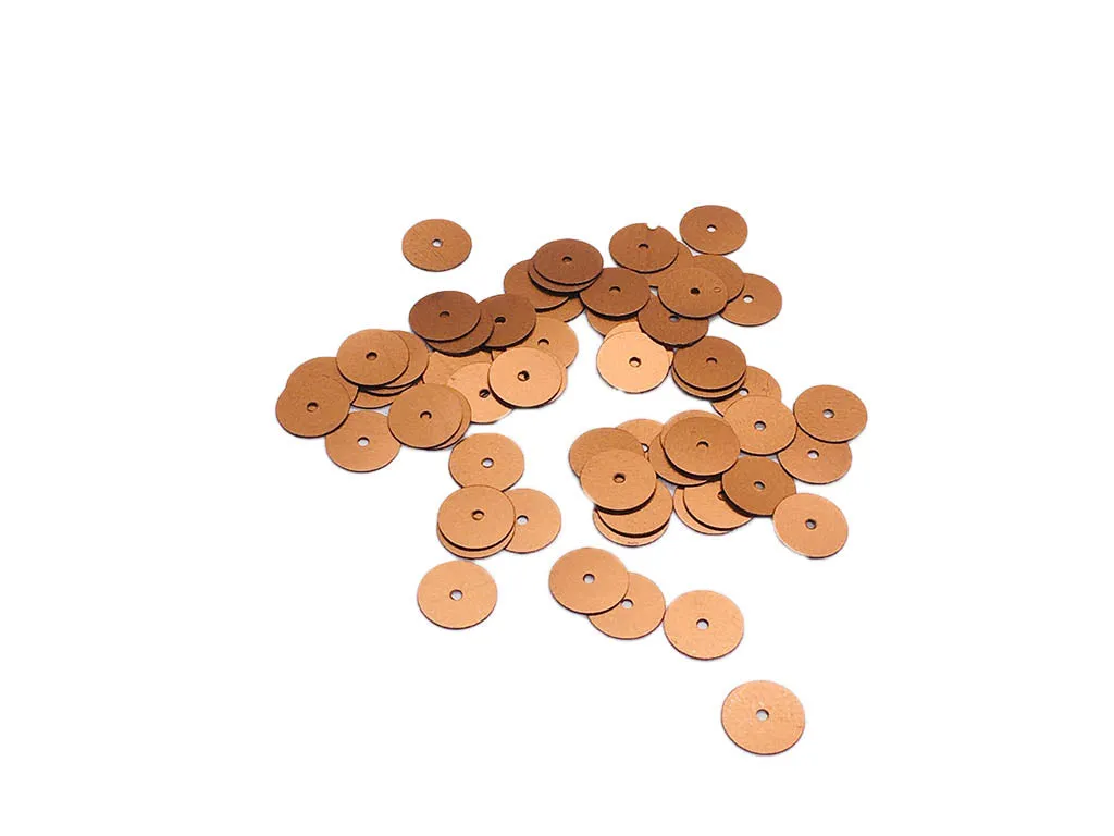 Copper Circular 1 Hole Plastic Sequins(Wholesale)