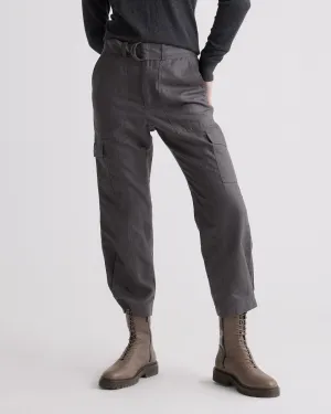 Cotton Linen Twill Cargo Pants