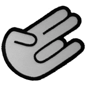 Daniel Smart Shocker Hand Sign Embroidered Iron On Patch, 3.25 x 2.25 inches