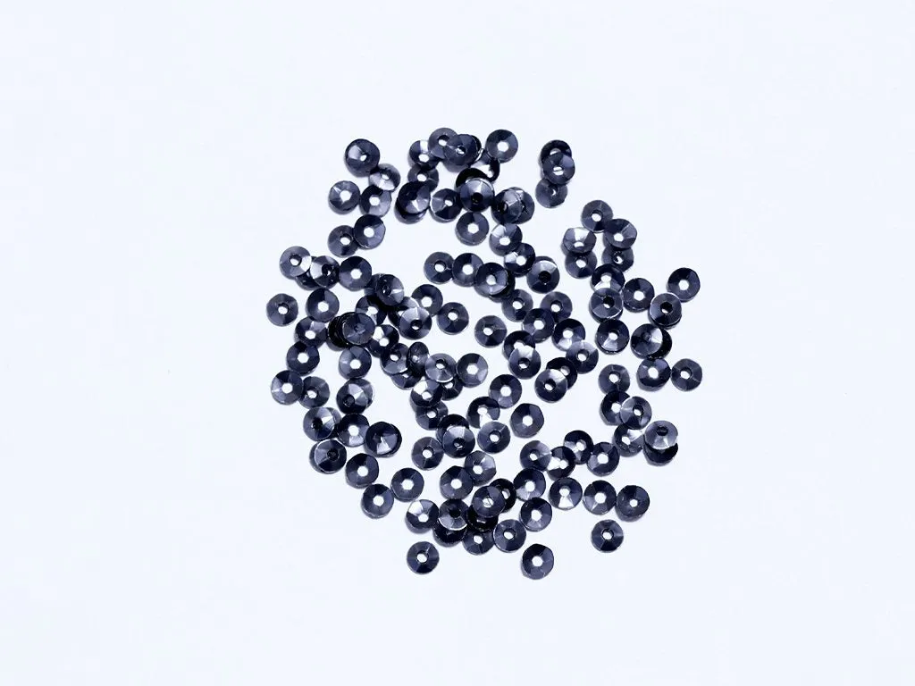 Dark Gray Center Hole Bowl Plastic Sequins(Wholesale)