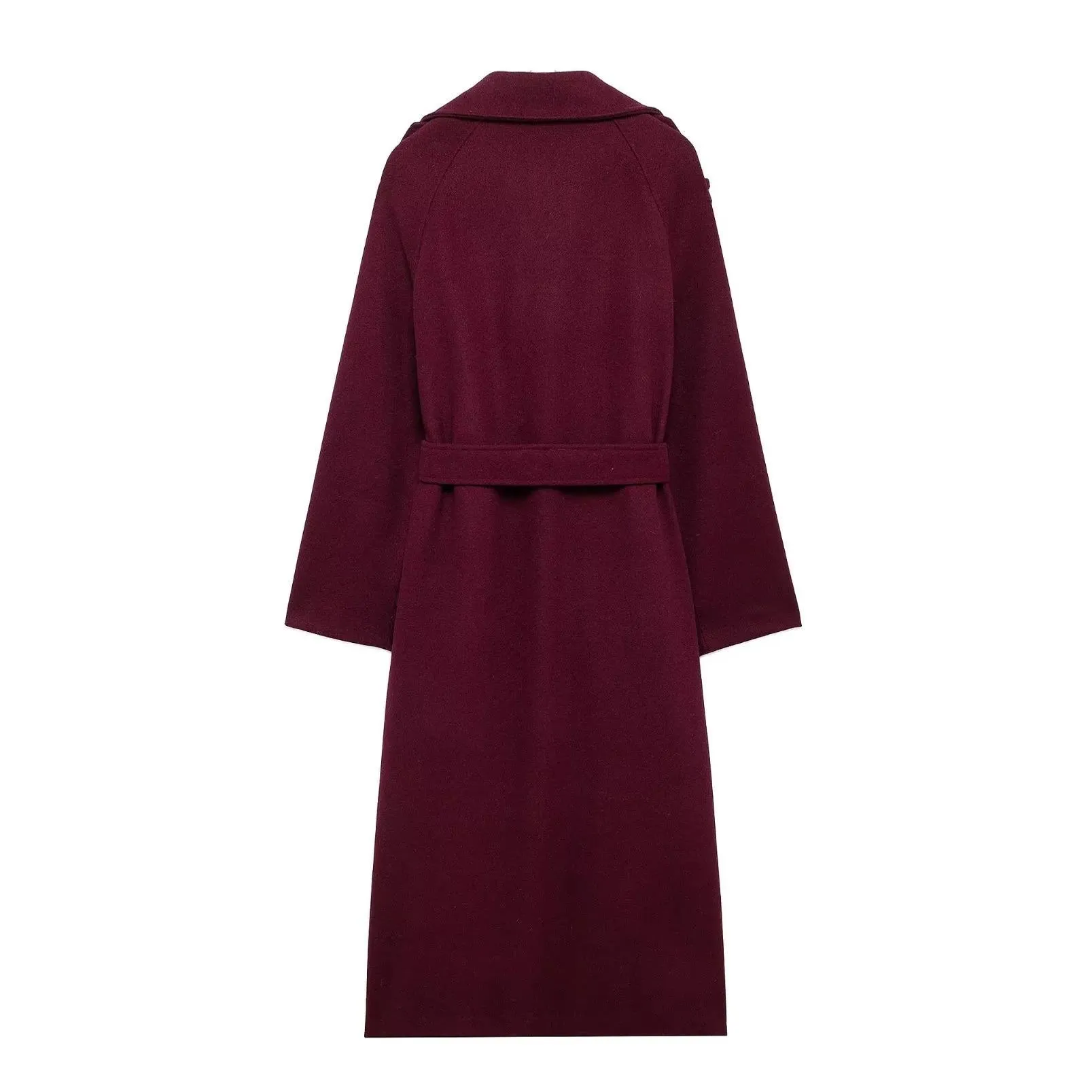 Double Breasted Long Trench Coat