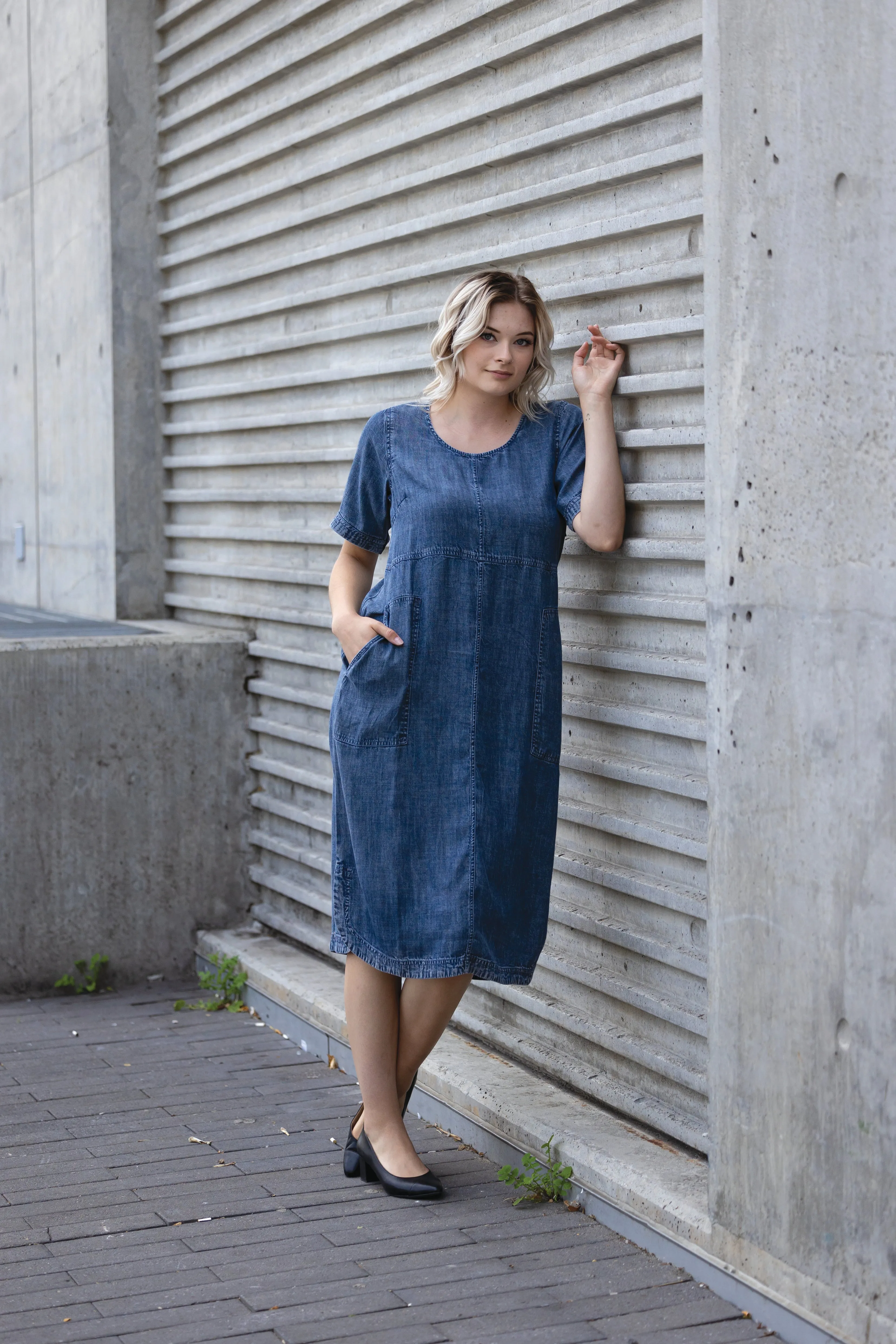 Dress - Denim with pockets