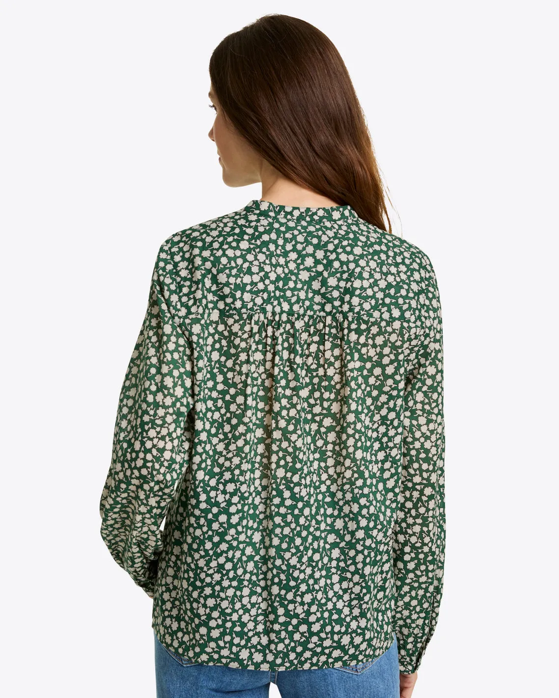 Evangaline Long Sleeve Top in Gauzy Cotton