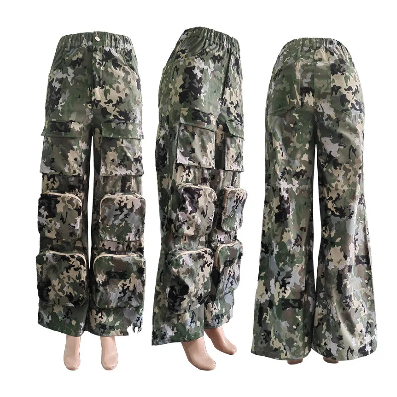 Fashionable camouflage printed pants AY3633