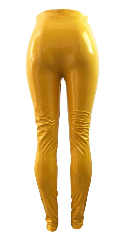 Fashionable PU Skinny Pants