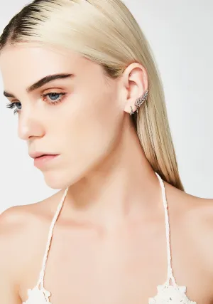 Fly By Rhinestone Ear Cuffs