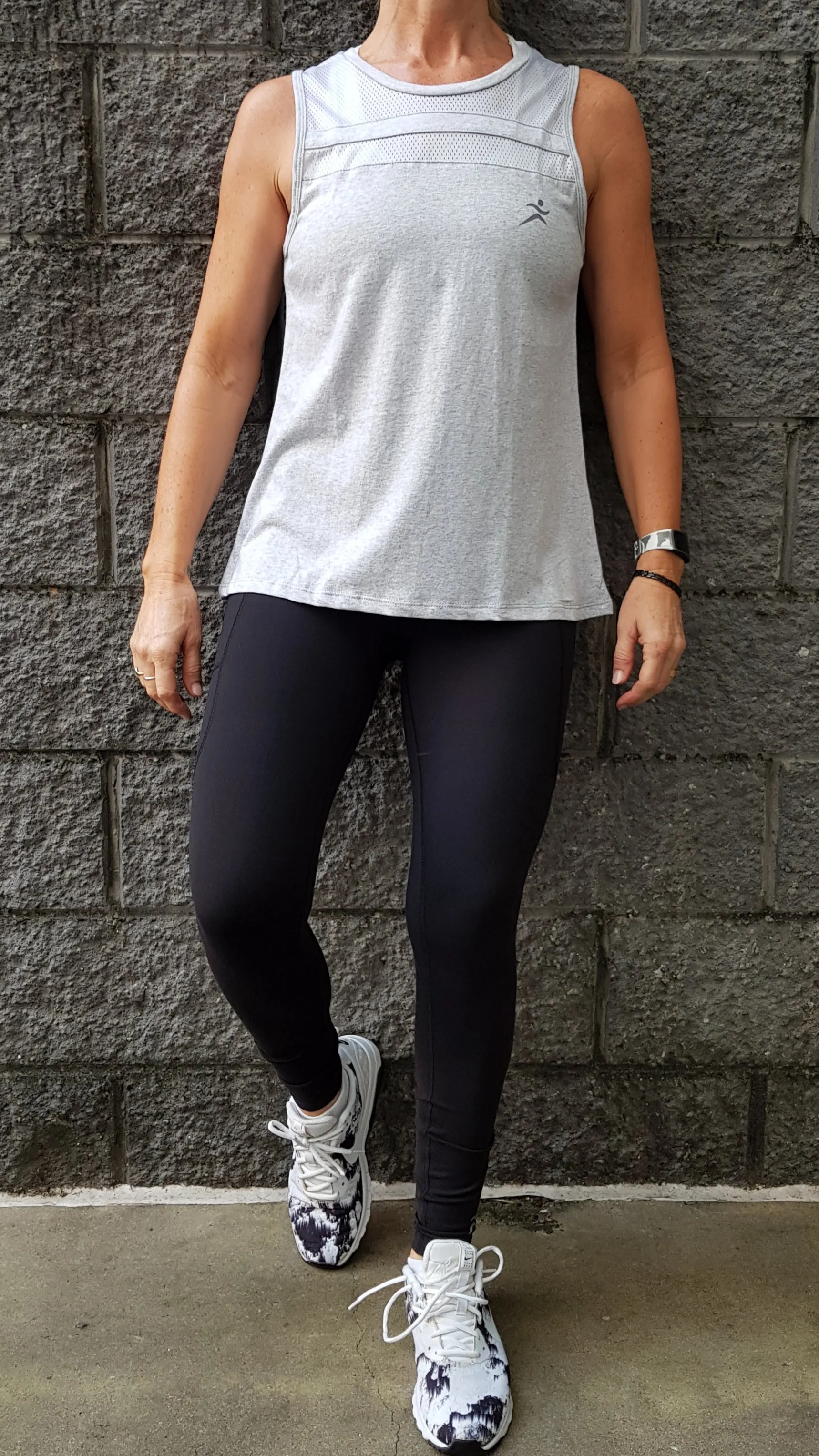 Gmaxx Double Mesh Tank. Grey Marle.