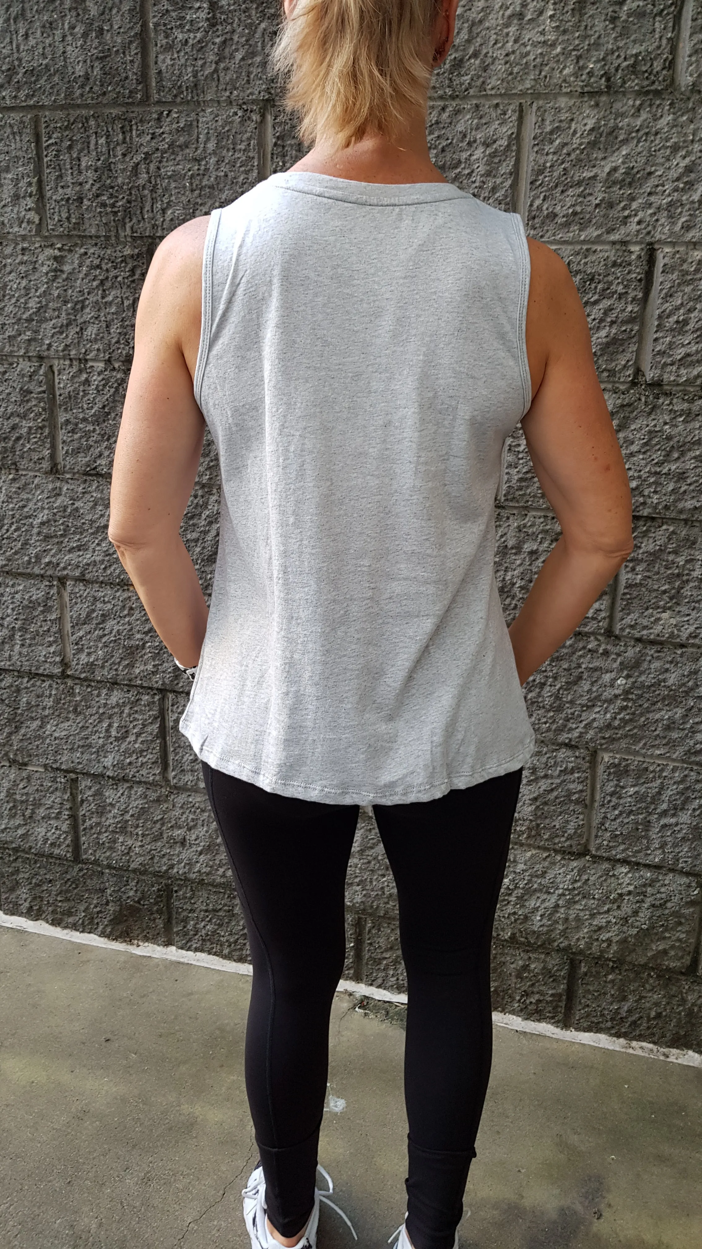 Gmaxx Double Mesh Tank. Grey Marle.