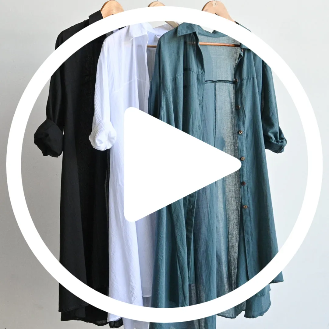 Gone Swishing Long Cotton Shirt
