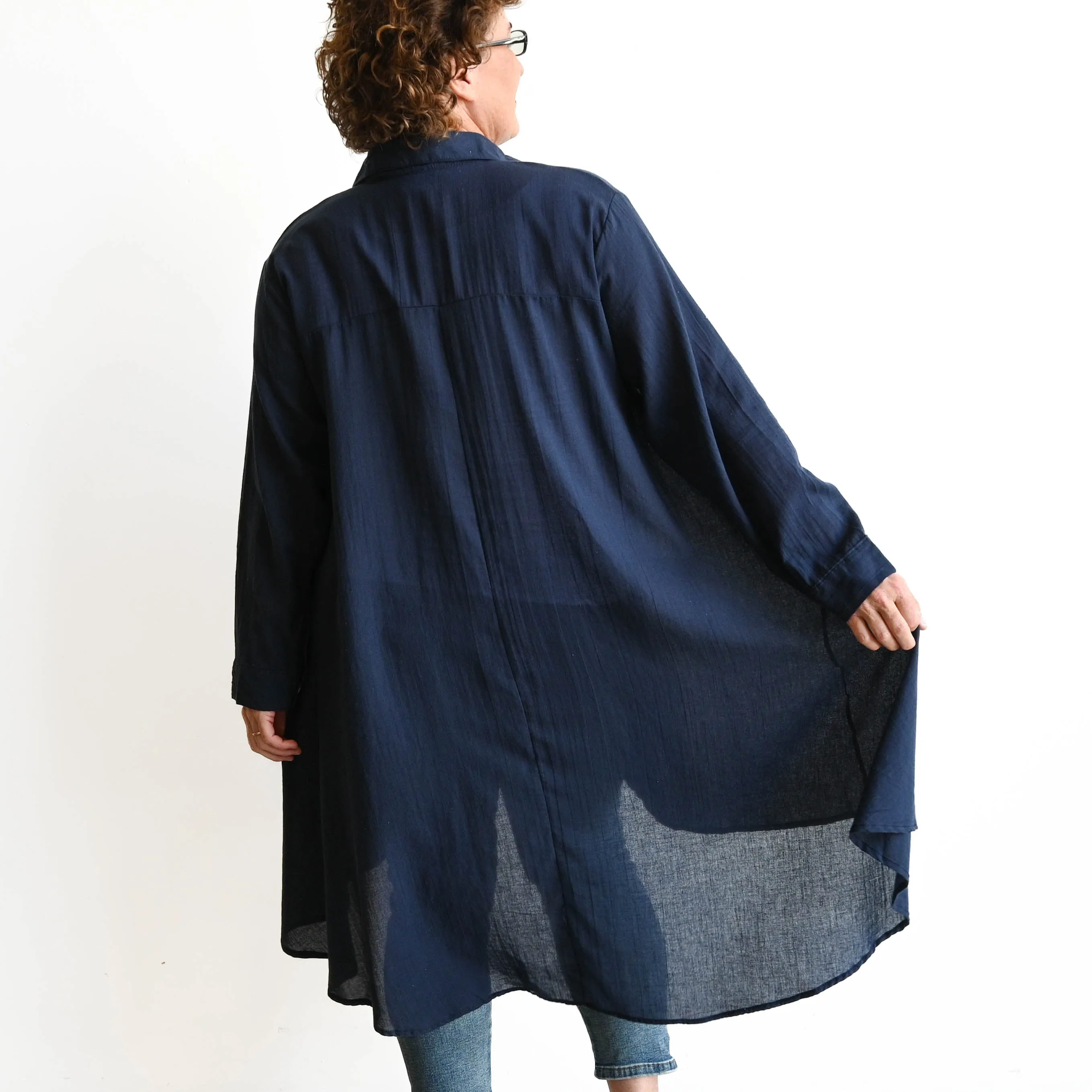 Gone Swishing Long Cotton Shirt