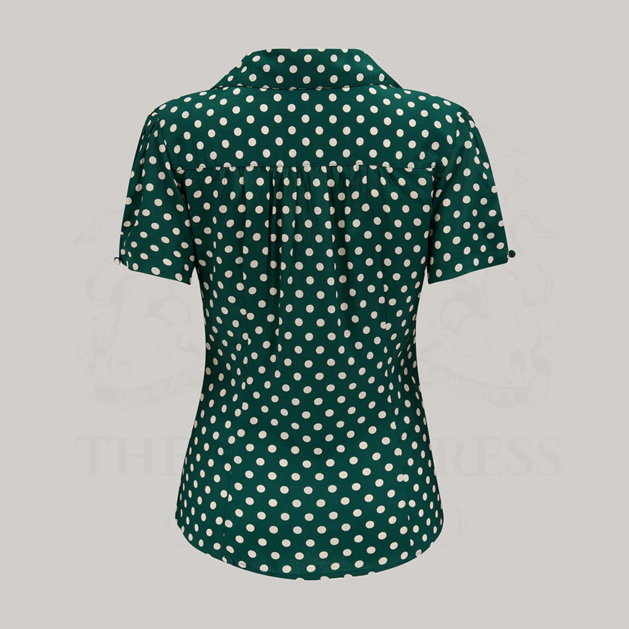 Grace Blouse in Green Polka