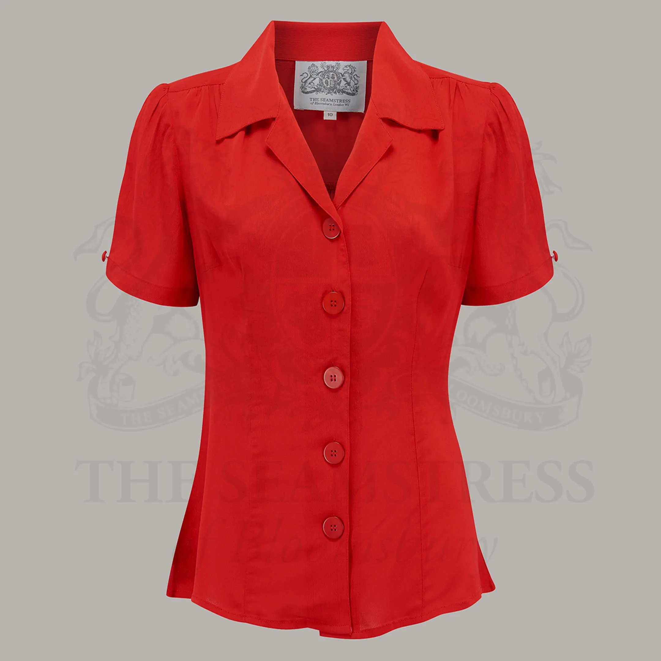Grace Blouse in Lipstick Red