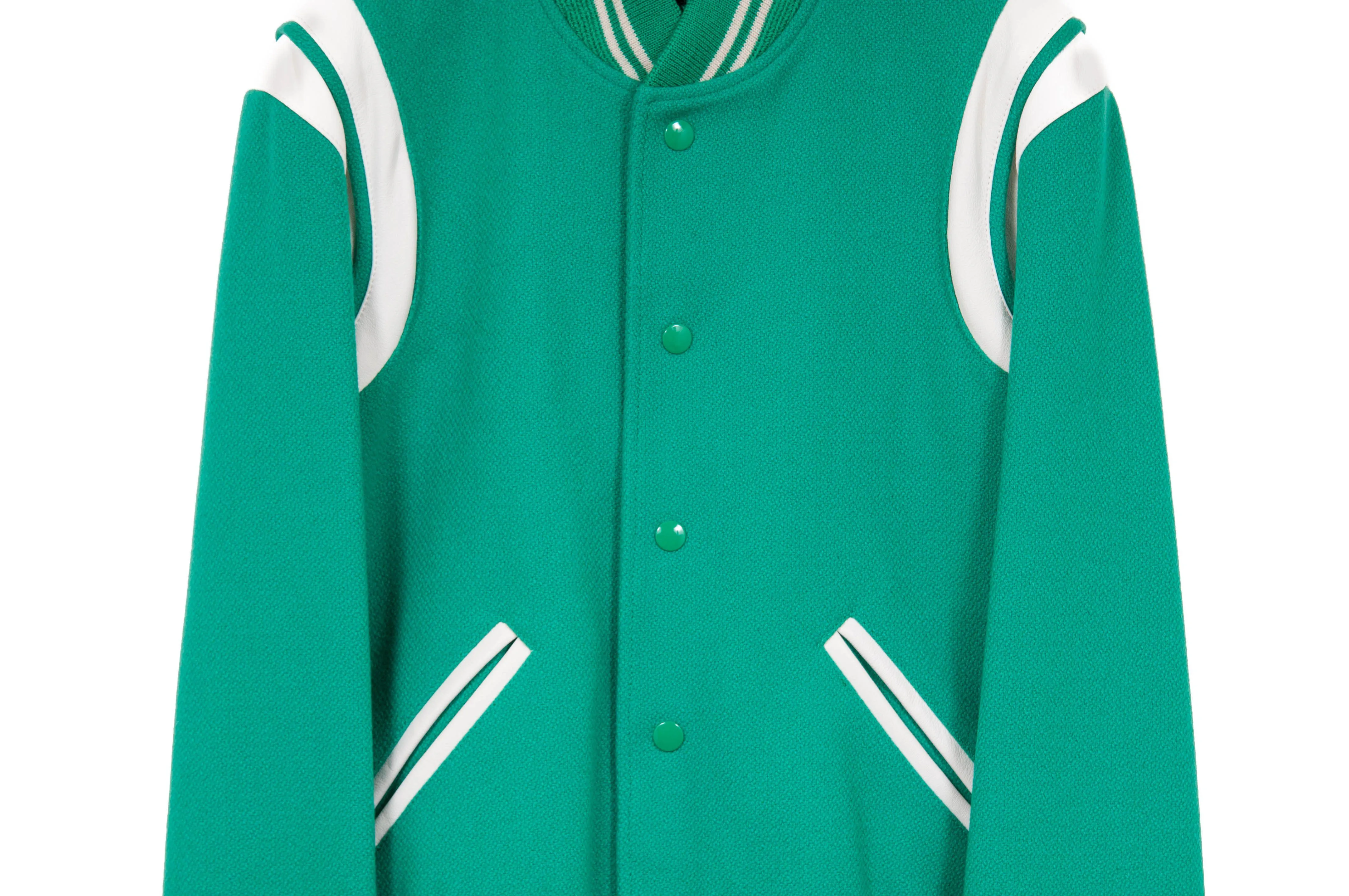 Green & White Teddy Jacket