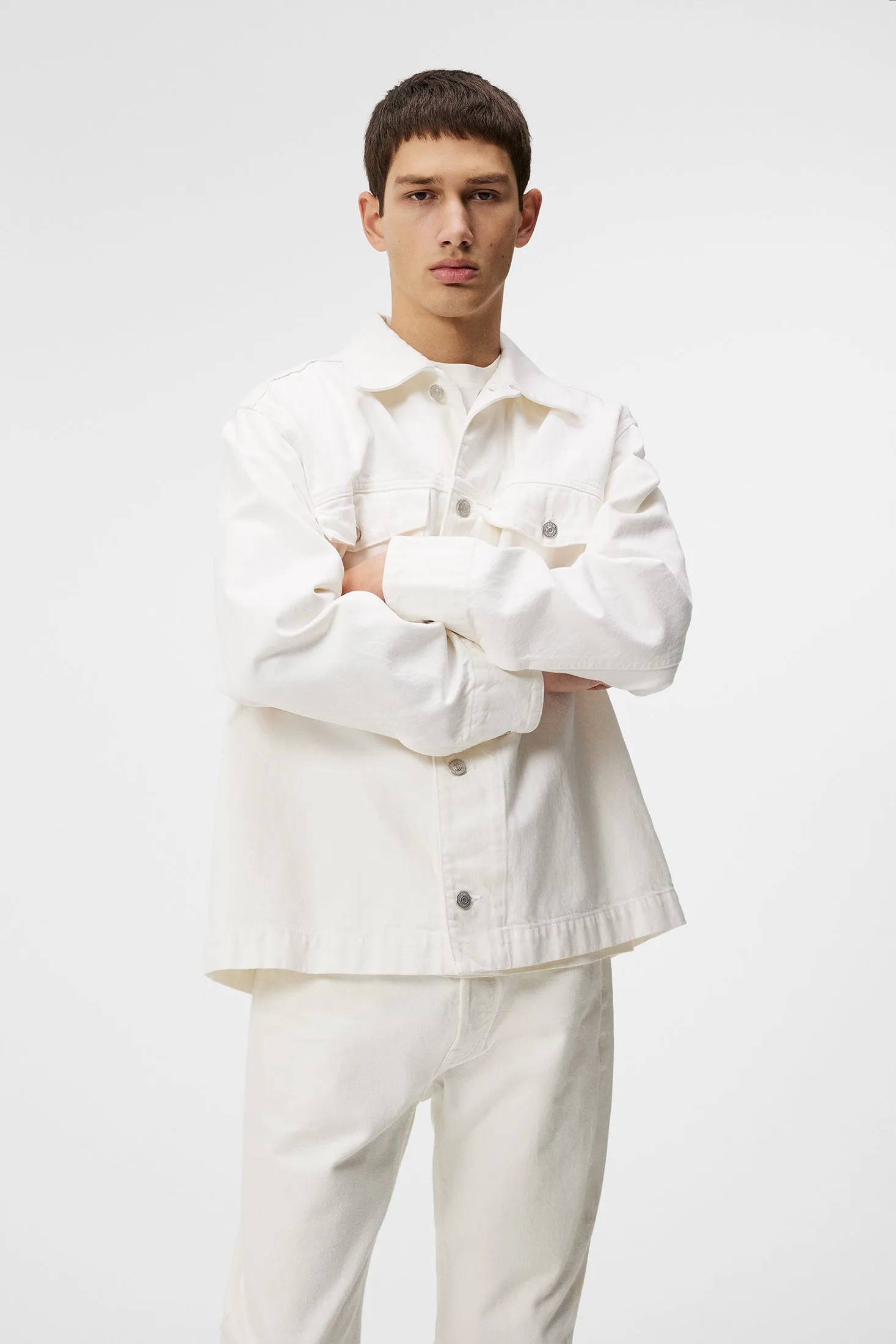 Hunt Ecru Denim Overshirt / Cloud White