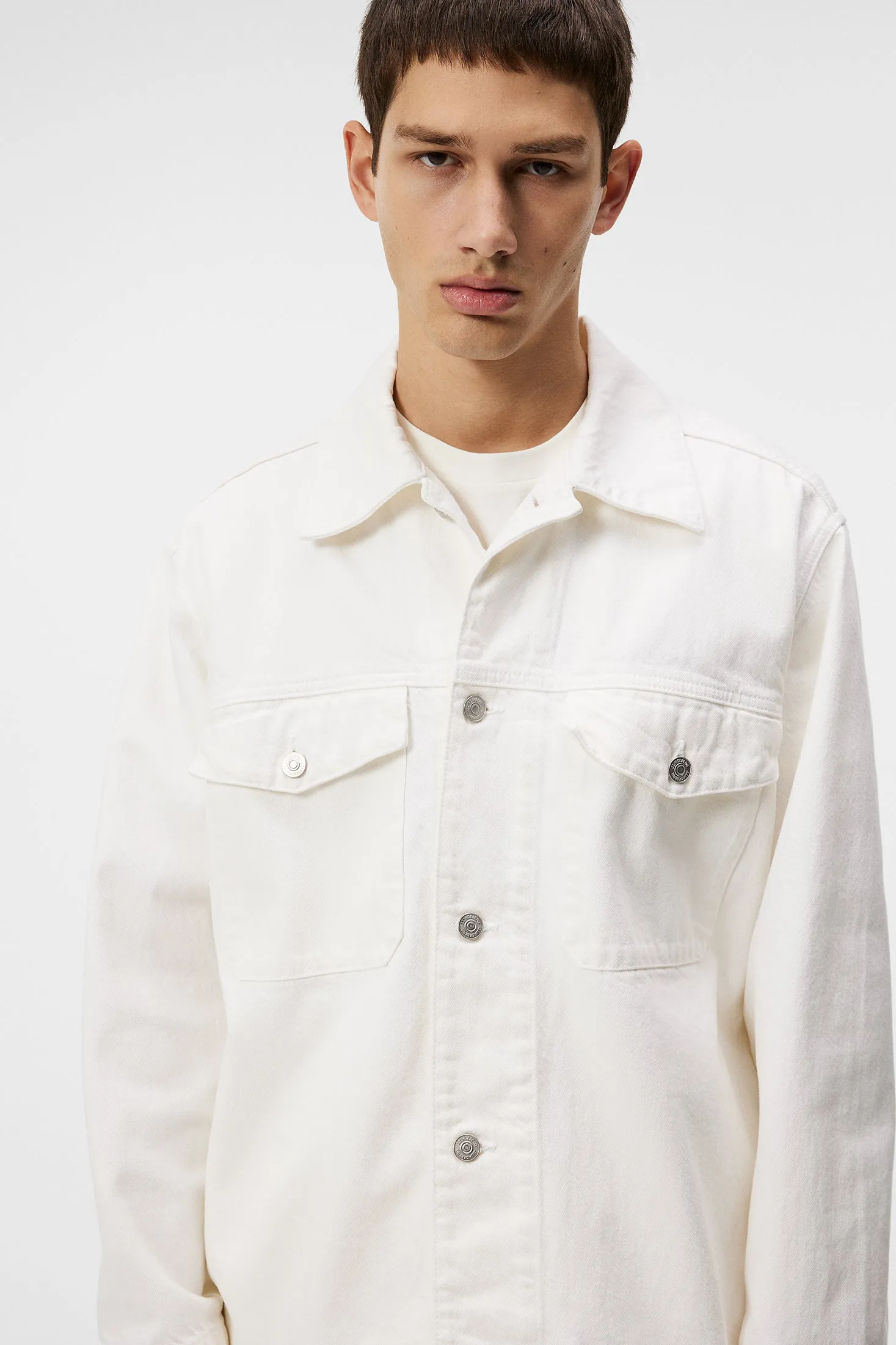 Hunt Ecru Denim Overshirt / Cloud White