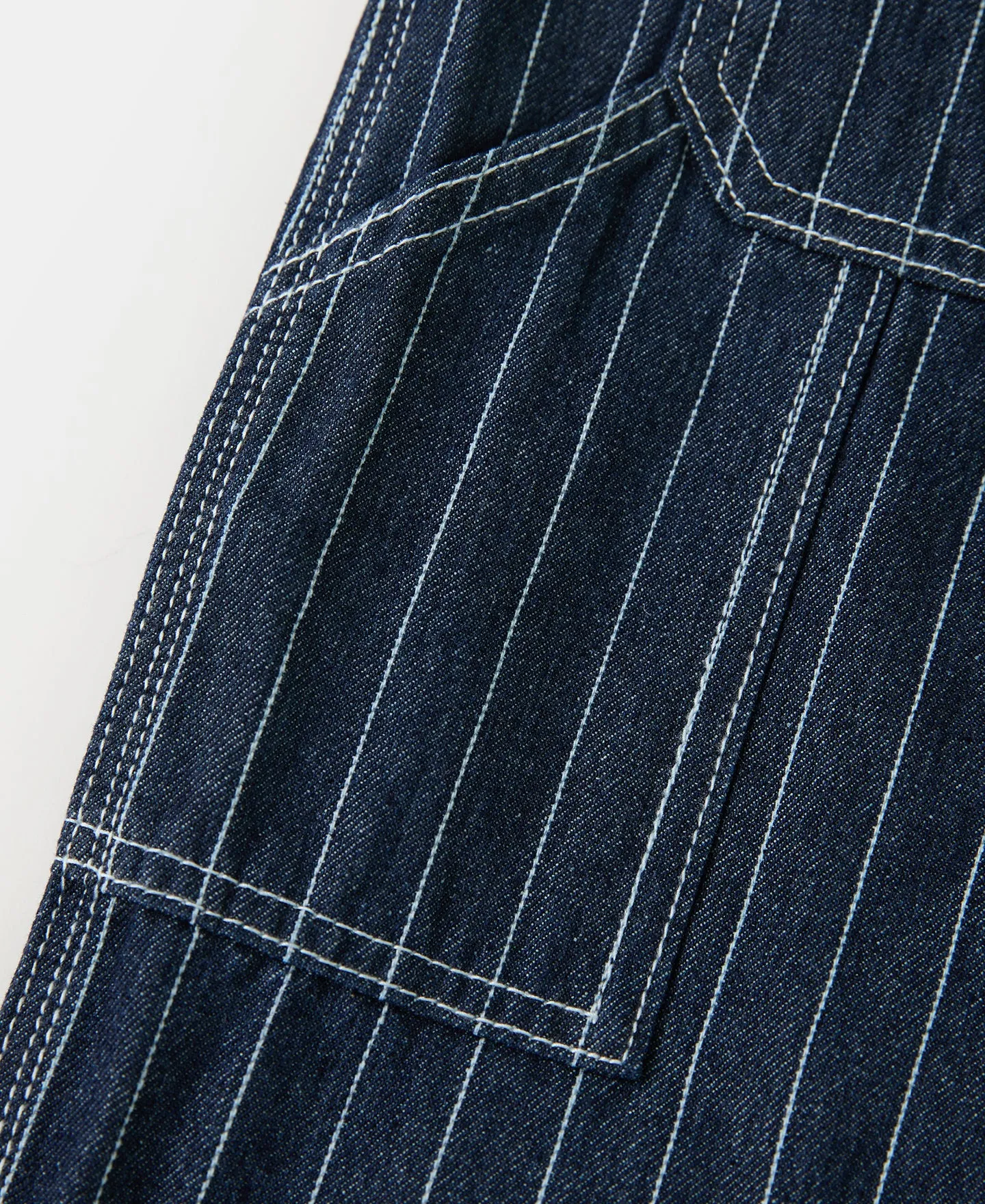 Indigo Wabash Stripe Work Trousers