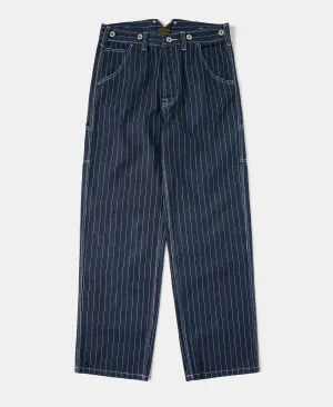 Indigo Wabash Stripe Work Trousers