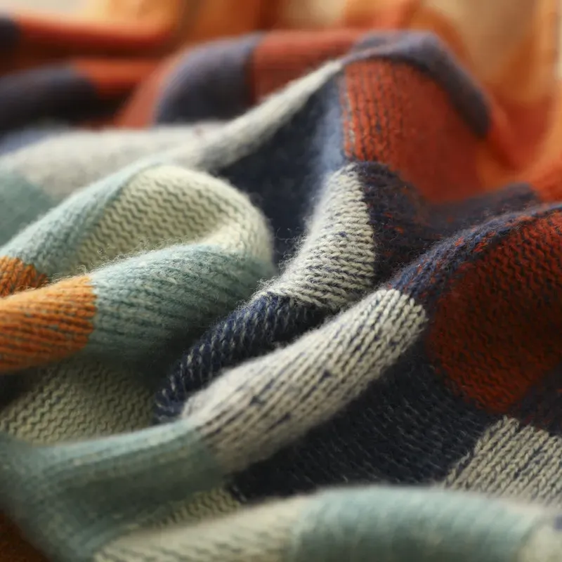 Ivyshape | Colourful Turtle-Neck Sweater